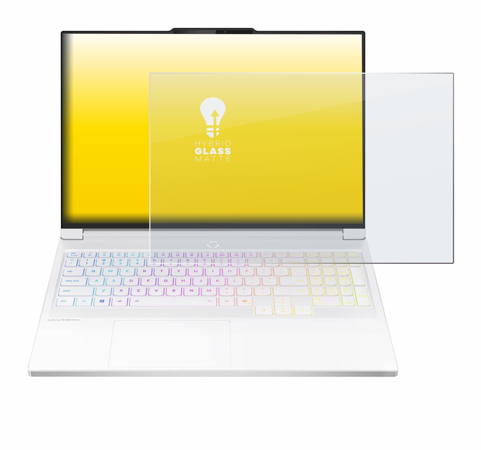 upscreen Displayschutzglas Folie für Lenovo Legion 7i Gen 10 16", Schutzfolie Glas Panzer Display Schutz matt