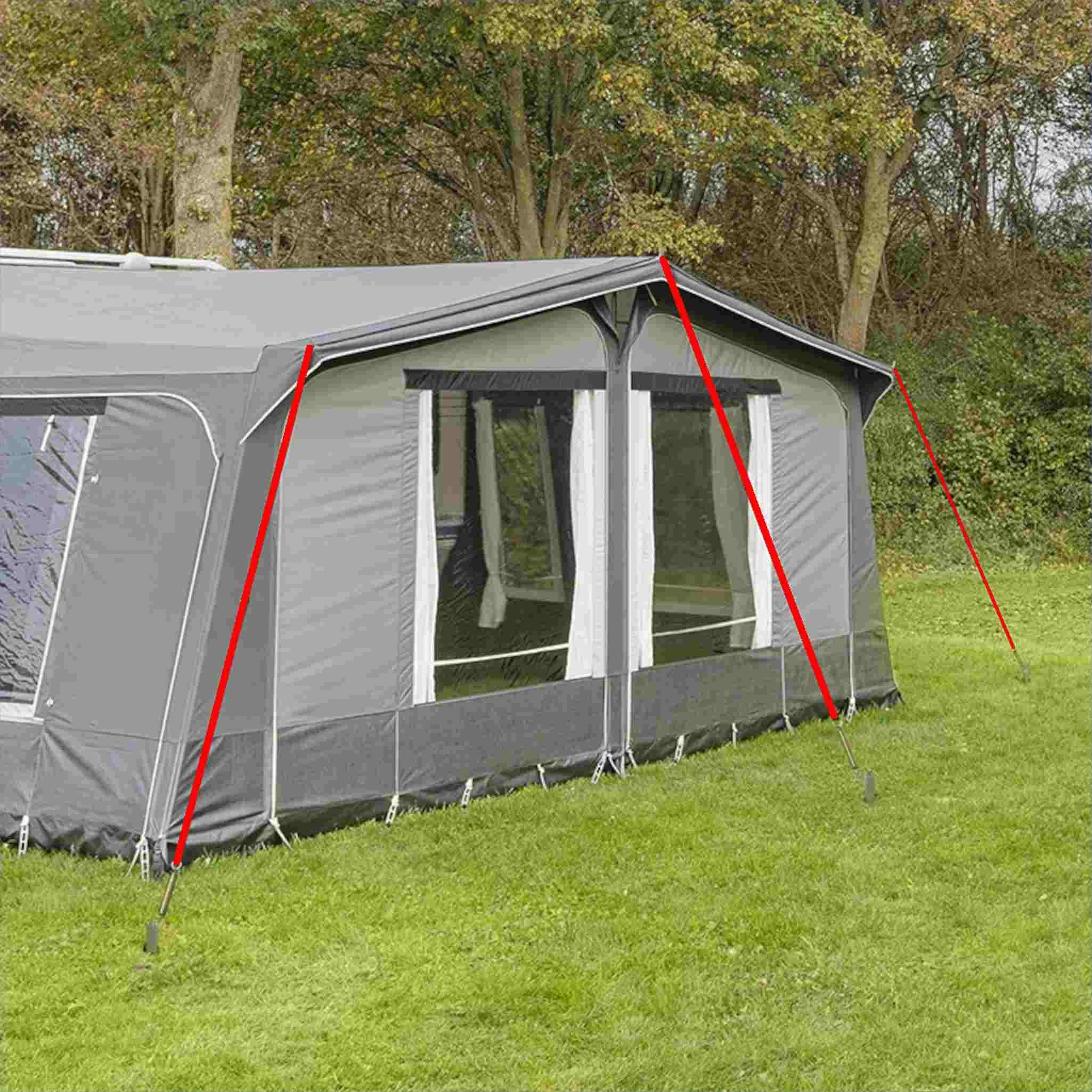 Moritz Markisenvorzelt Sturm-Abspannset 3x5m (4.00+1,10m)