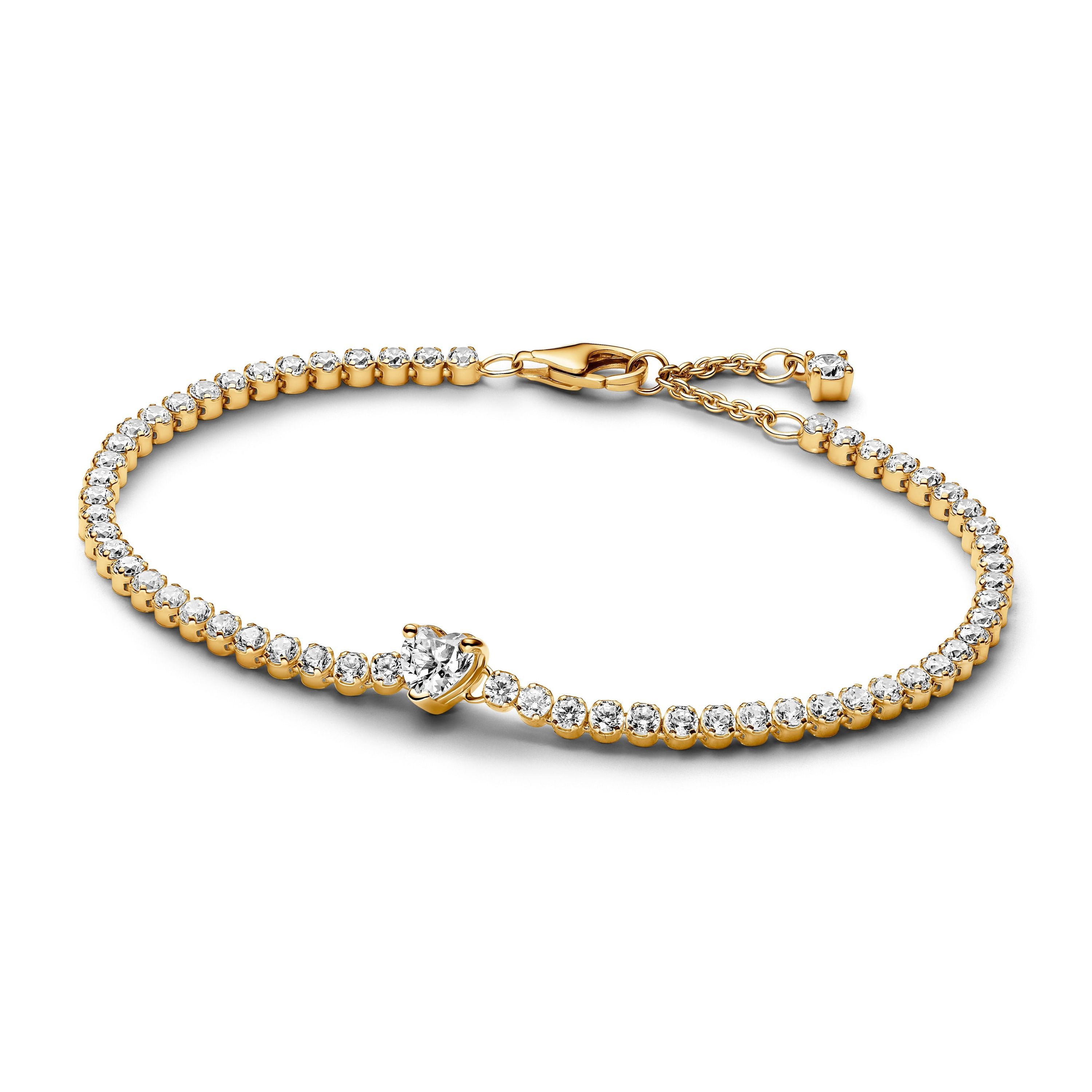 Pandora Perlenarmband Pandora funkelndes Herz Tennisarmband günstig online kaufen