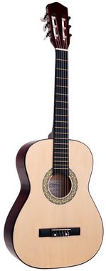 Gitarrenset Acoustic Series AS-851-L Klassikgitarre für Linkshänder Starter-SET (Konzertgitarre, Bag/Tasche, Schule, Plektren, Saiten, Stimmpfeife) natur 3/4