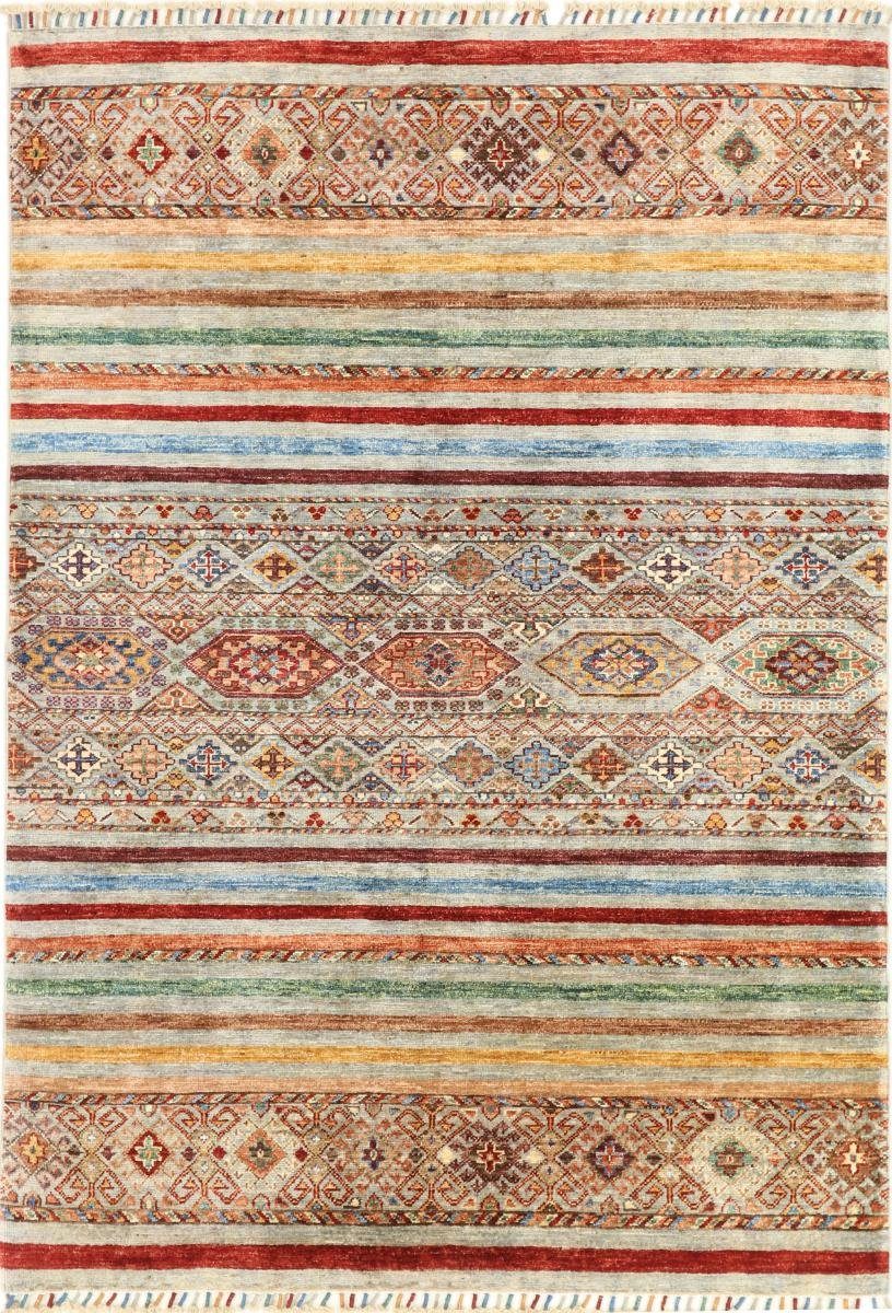 Orientteppich Arijana Shaal 124x177 Handgeknüpfter Orientteppich, Nain Trading, rechteckig, Höhe: 5 mm