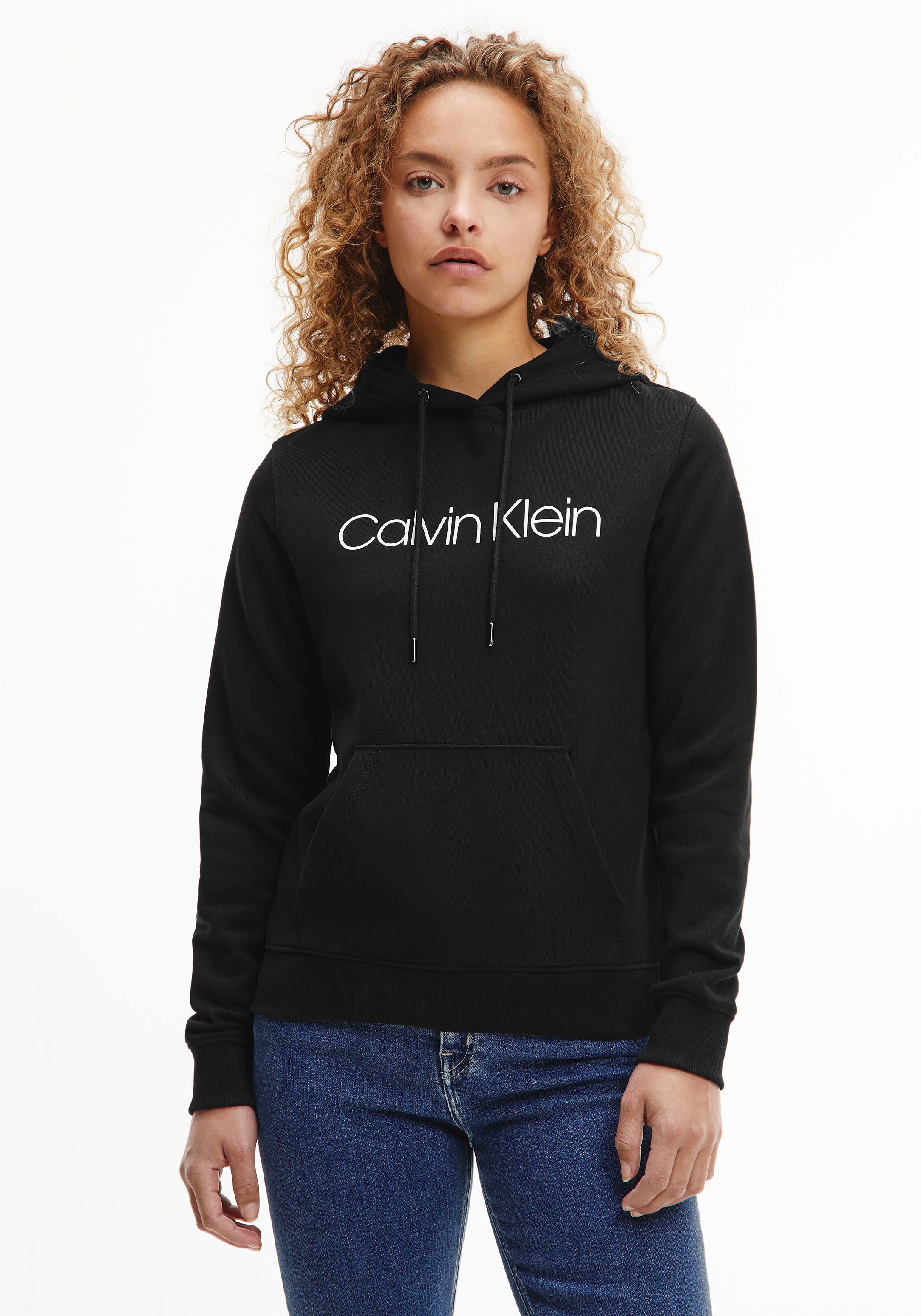 Calvin Klein Kapuzensweatshirt LS CORE LOGO HOODIE (1-tlg) mit großem Calvin Klein Logo-Schriftzug