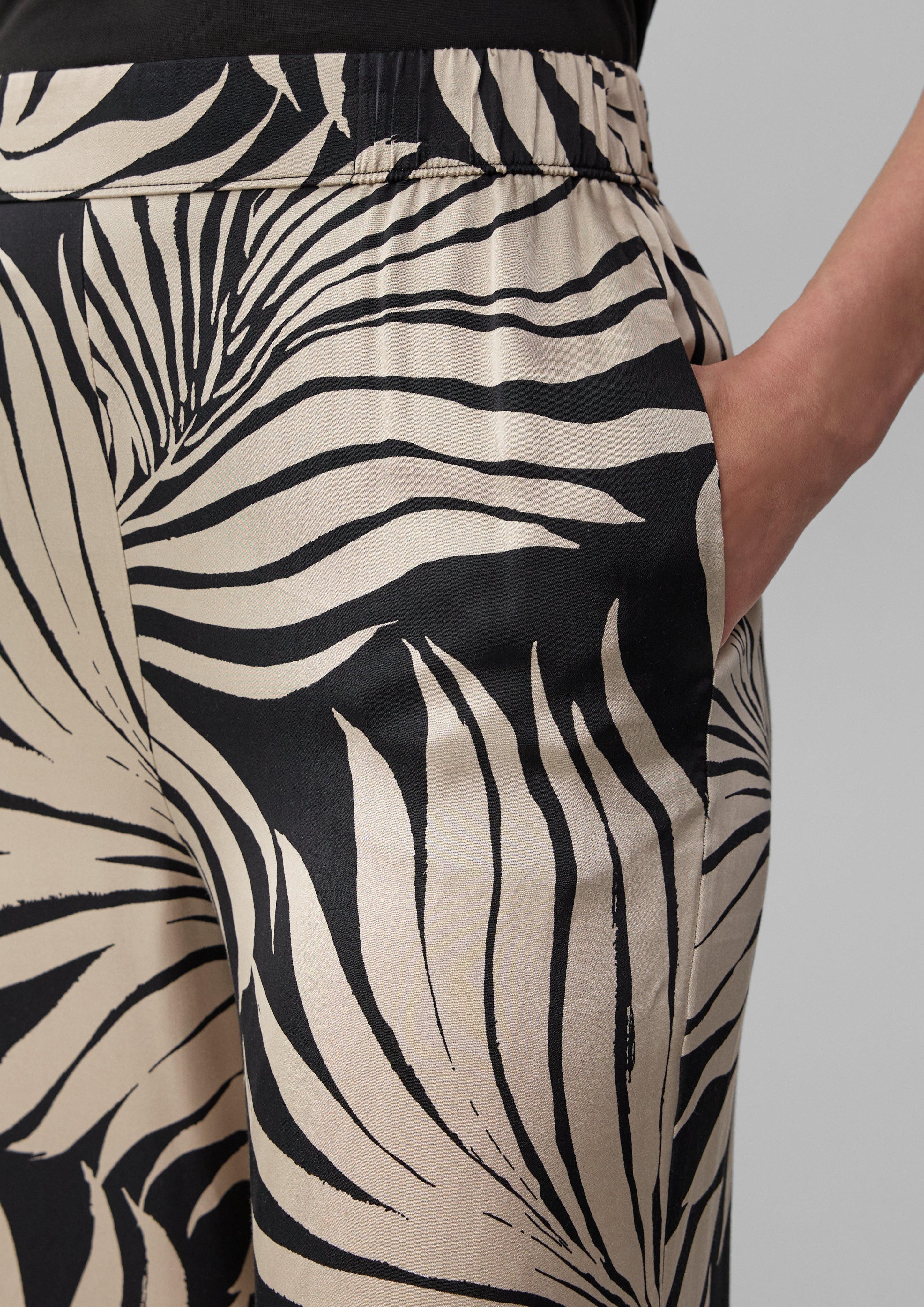 s.Oliver BLACK LABEL Stoffhose Fließende Wide-Leg-Hose günstig online kaufen