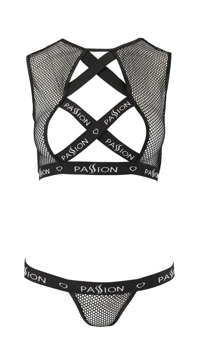 Passion Set: Bustier und String, modernes Mesh-Design