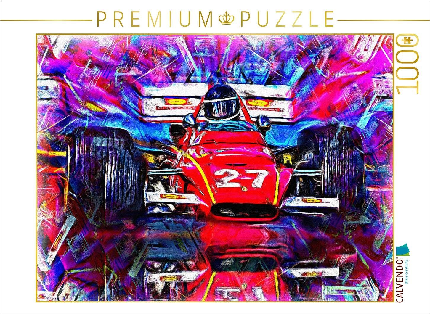 CALVENDO Puzzle CALVENDO Puzzle Ferrari 312B, gefahren von Jacky Ickx 1000 Teile Lege-Größe 64 x 48 cm Foto-Puzzle Bild von DeVerviers, 1000 Puzzleteile