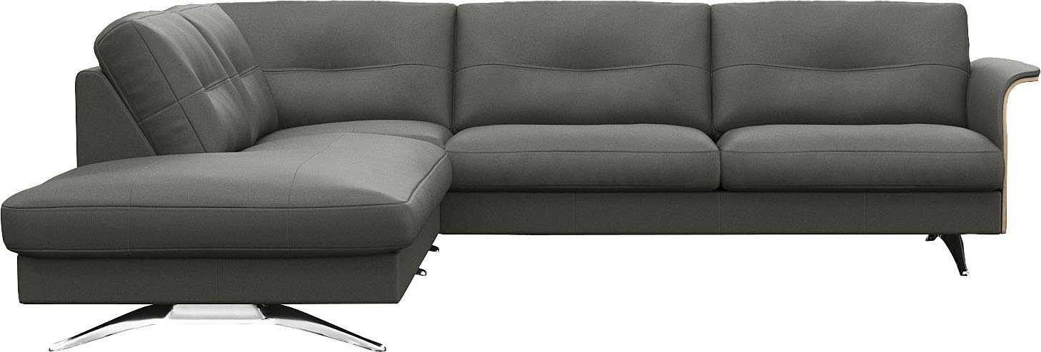 FLEXLUX Ecksofa Glow, super bequem durch hochwertigem Sitzaufbau mit Federkern, L-Form, Skandinavisches Design, In hochwertiger Verarbeitung