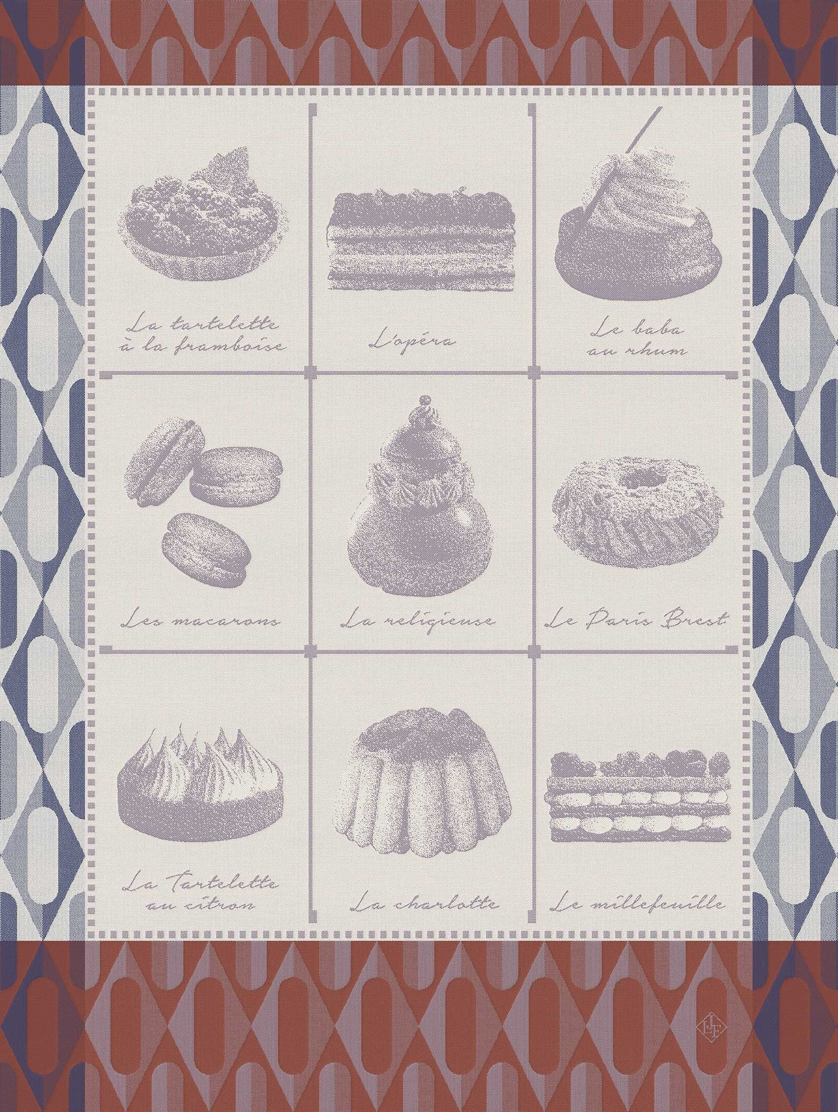 Guimauve 1 jacquard-gewebt Francaises Pâtisseries Le (1-tlg., cm, x Geschirrtuch Francais Jacquard Geschirrtuch), 60x80 Geschirrtuch