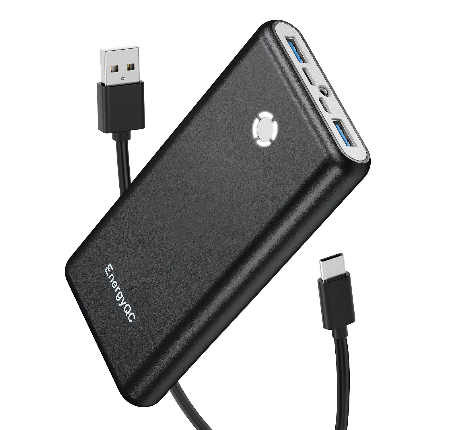 poweradd pro PowerBank 20000mAh, Ultradünn 20W Schnell Aufladende Powerbank (1 St), 3 Ausgänge mit Typ-C Ladekabel