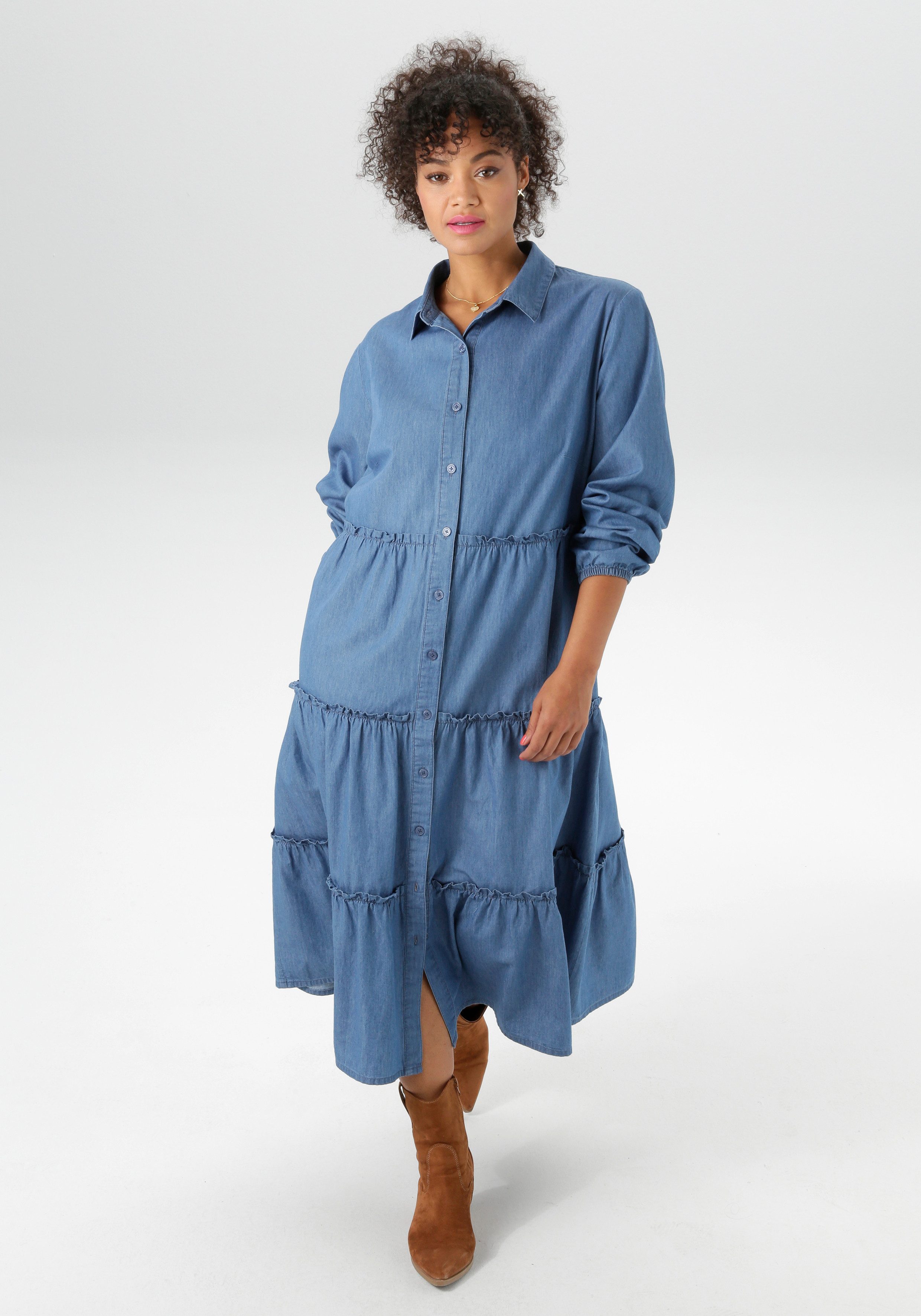 Aniston PLUS Jeanskleid in Denimqualität - günstig online kaufen