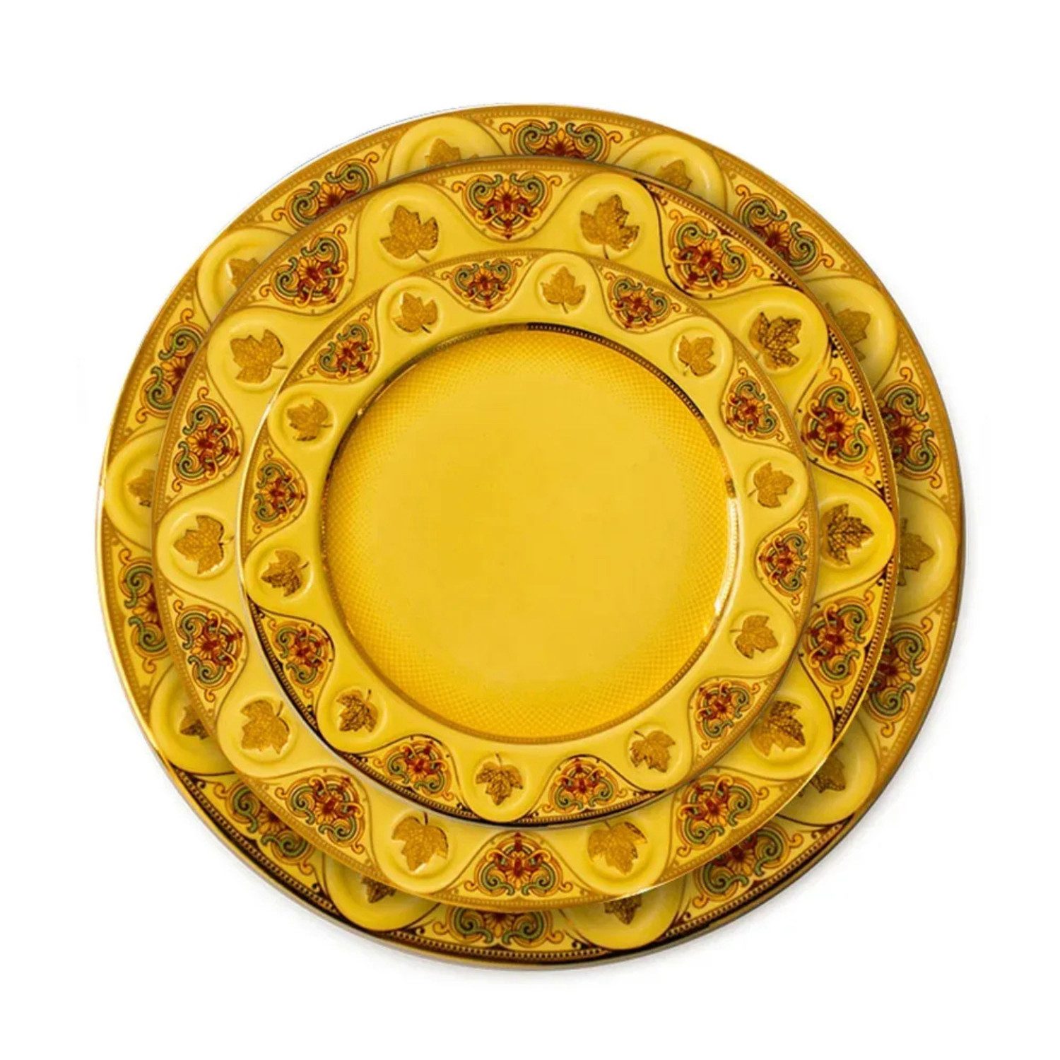 Quality Elegance Teller-Set Nordic Luxus Bone China Geschirr Set mit Goldrand (4-tlg)