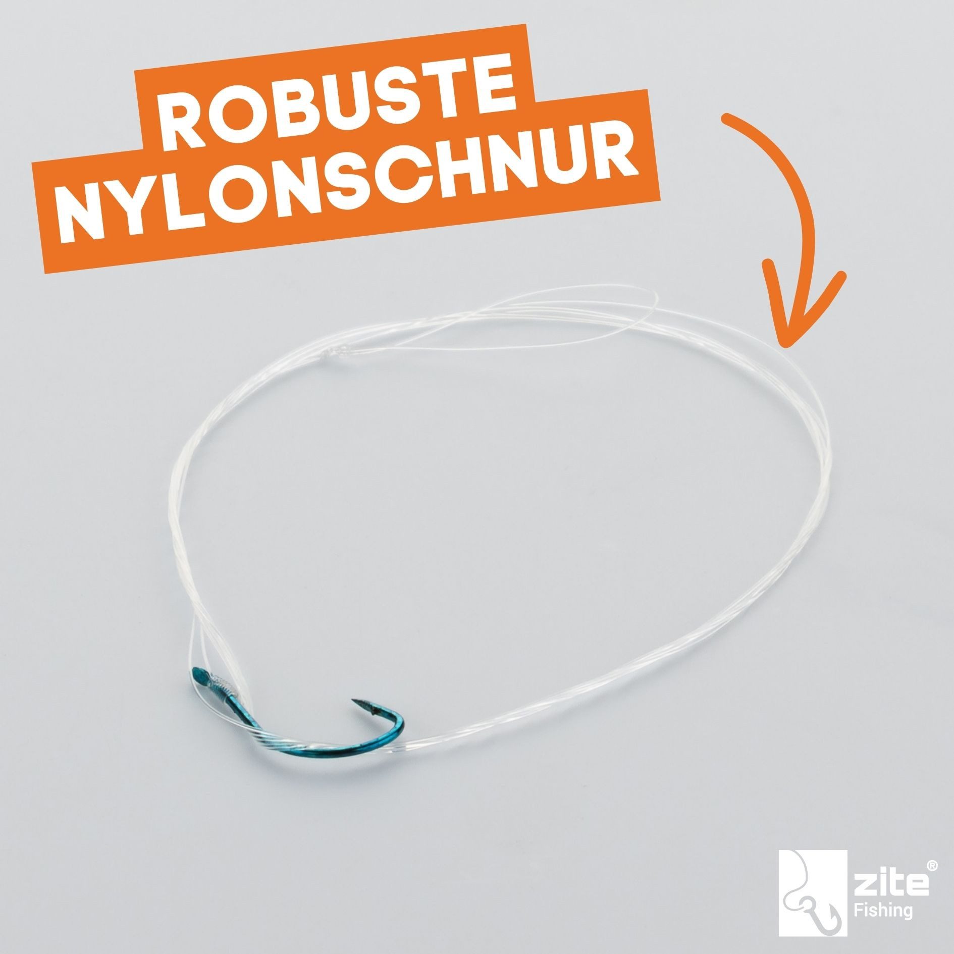 Zite Forellenhaken Vorfach-Haken Forelle gebunden Größe 6 Angelhaken mit Vorfachschnur
