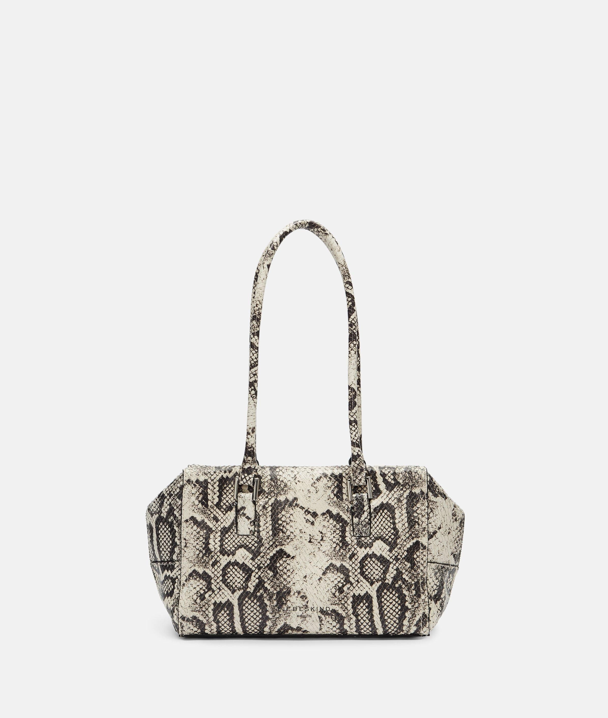 Liebeskind Berlin Schultertasche Snake Archive Kayla Satchel S, Handliche Schultertasche aus Rindsleder in Snake-Optik