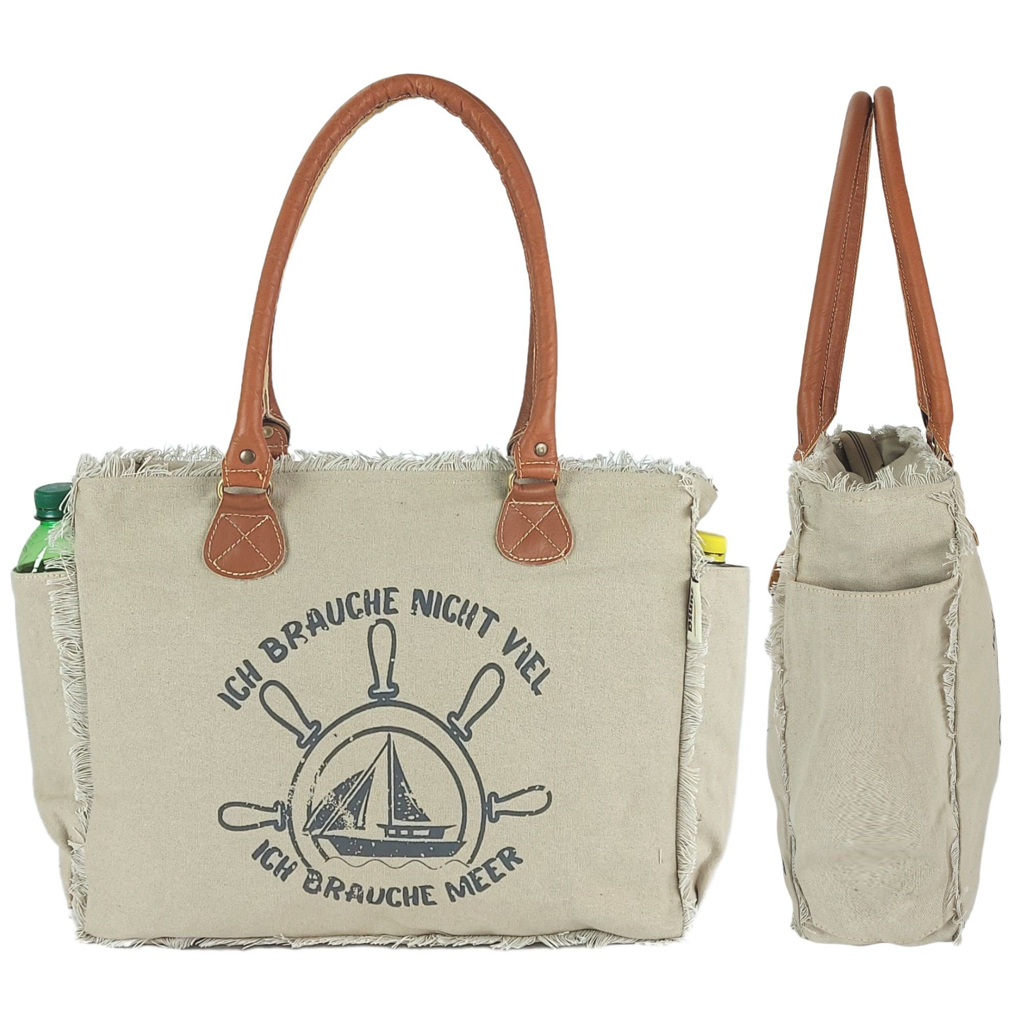 Leder. Maritim Schultertasche, & Handtasche. Tasche Canvas aus Handtasche Sunsa Maritim