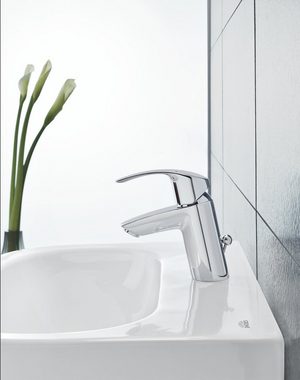 Grohe Waschbecken GROHE Handwaschbecken Euro Keramik 45 cm breit wandhängend 1 Hahnloch