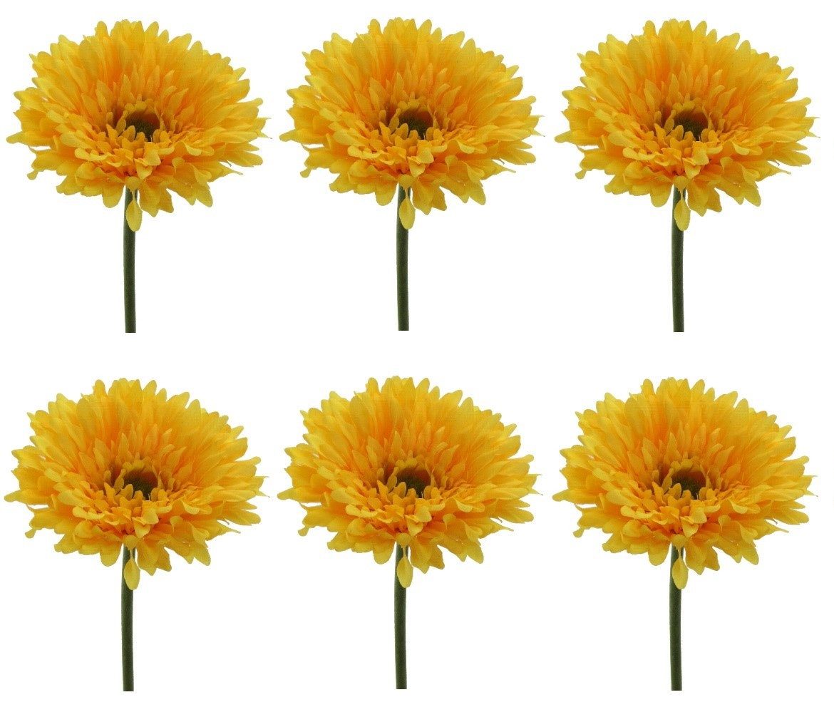 Kunstblume Gelb, Durchmesser 10 cm