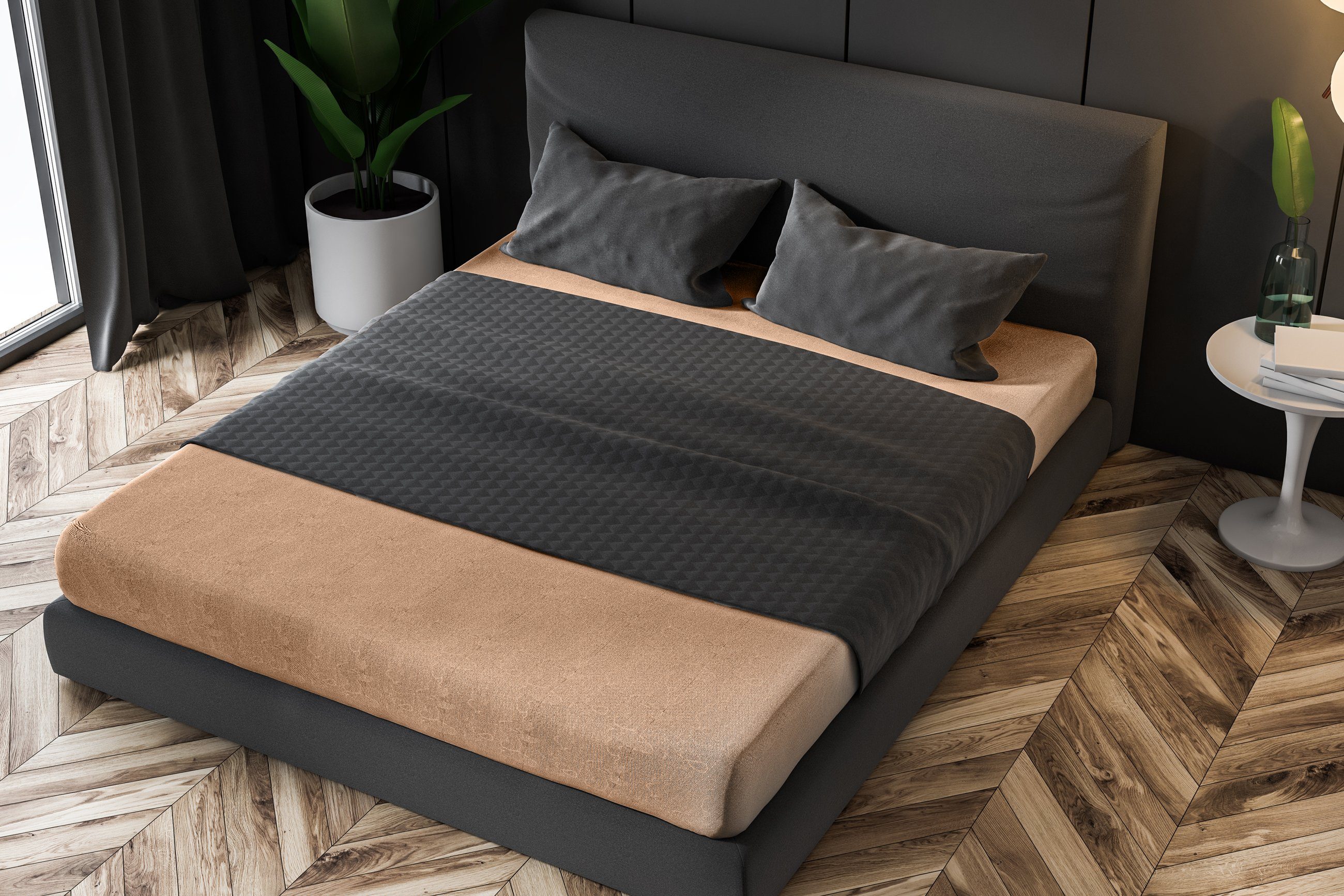DH DEIN . HAUS Spannbettlaken Spannbettlaken Frottee, 82% Baumwolle / 18% Polyester, Gummizug: rundum, (1 Stück), formstabil, atmungsaktiv & pflegeleicht – für Matratzen bis 20 cm