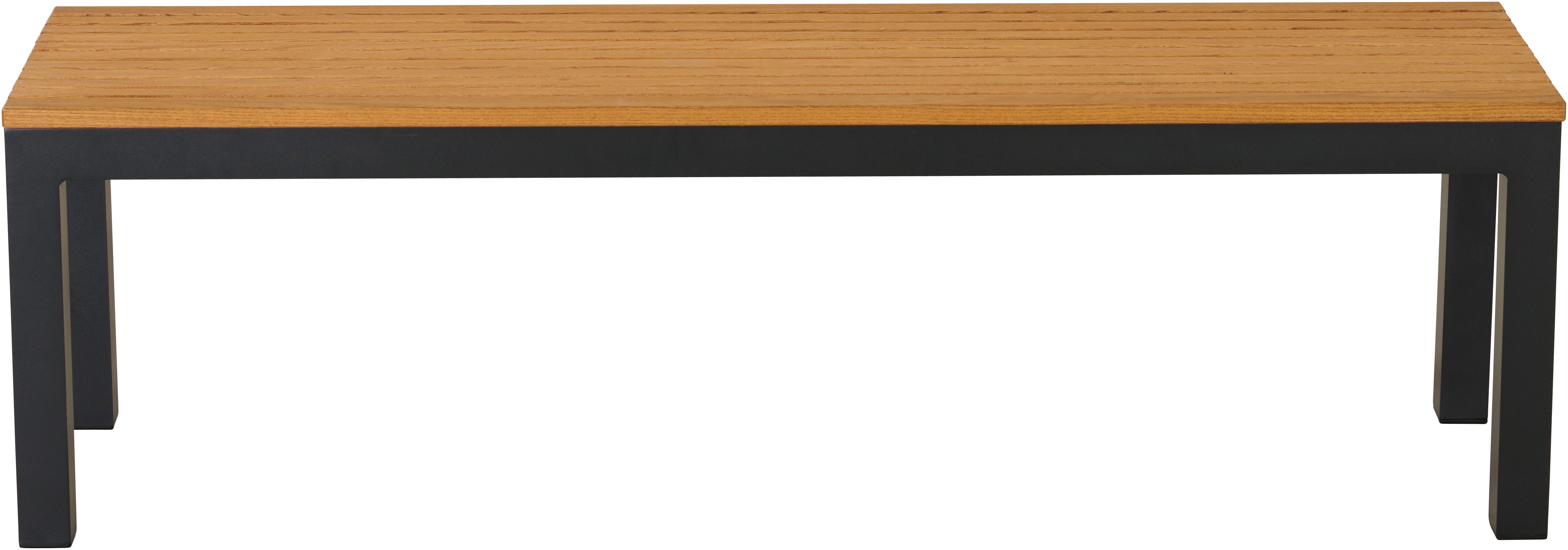 Siena Garden Bank Bozen 2er Aluminiumgestell anthrazit Robininenholz, Flächen aus Robinienholz FSC® 100%