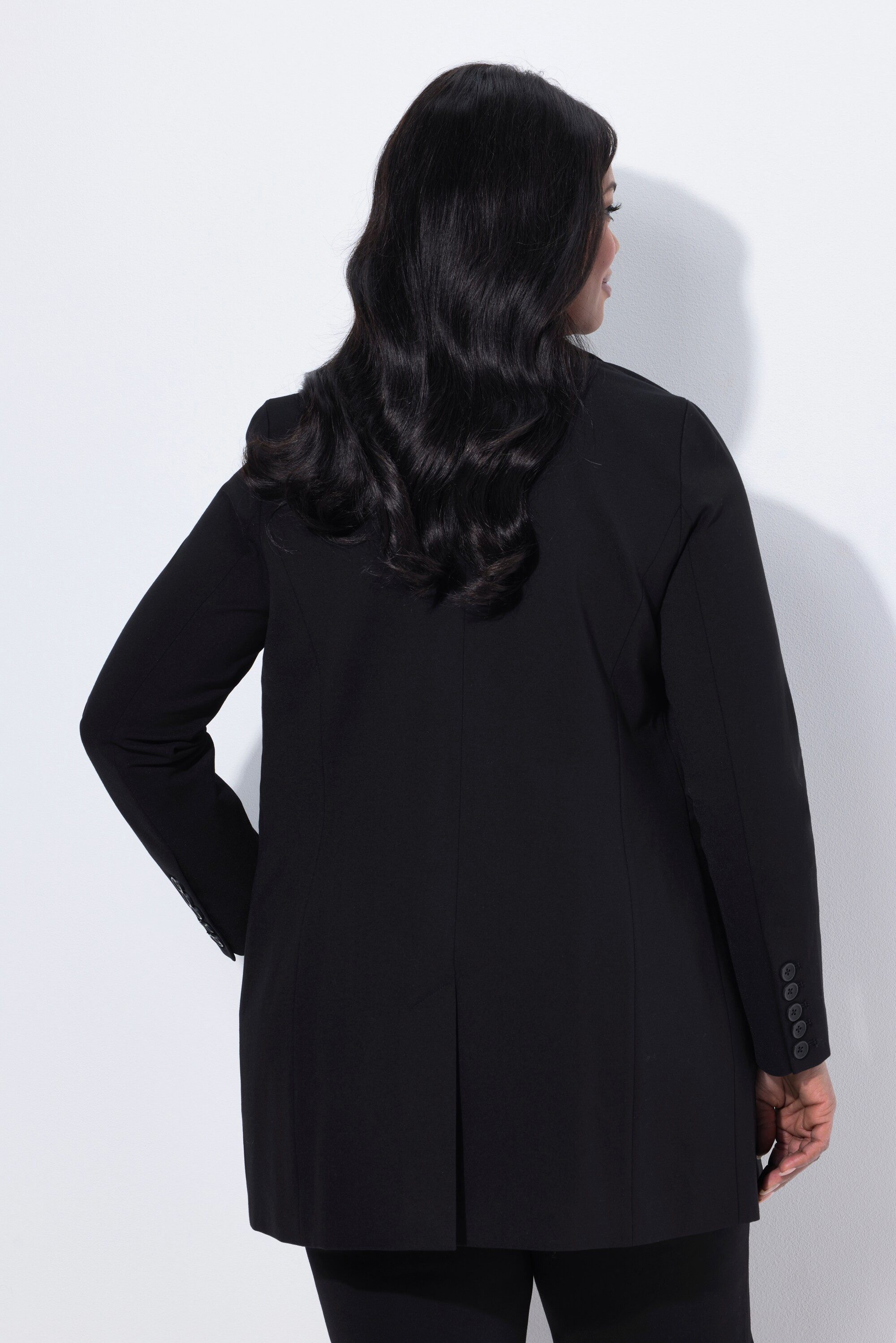Ulla Popken Blusenblazer Punto-Blazer Reverskragen Langarm Komplettfutter