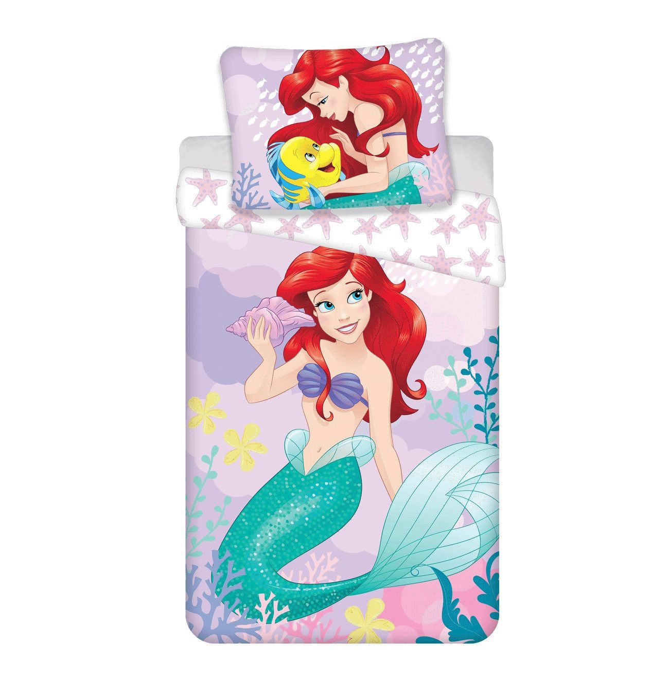 Disney Kinderbettwäsche Ariel Bettwäsche – Bettbezug 140x200 cm & Kissenbez günstig online kaufen