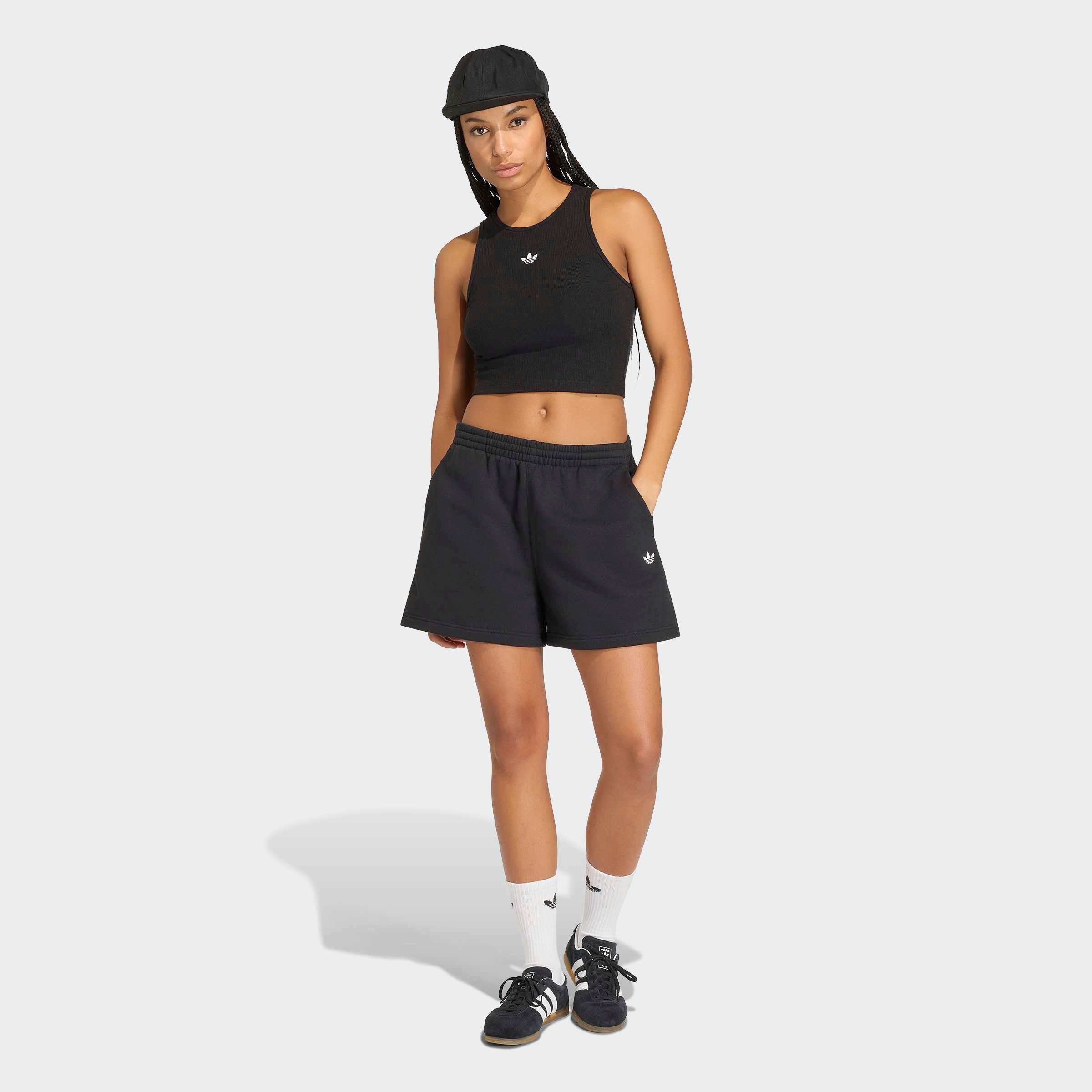 adidas Originals Shorts ESSENTIALS FLEECE-, LOCKER GESCHNITTEN mit engem Schnitt, aus Baumwolle und Polyester – Bild 5 von 5
