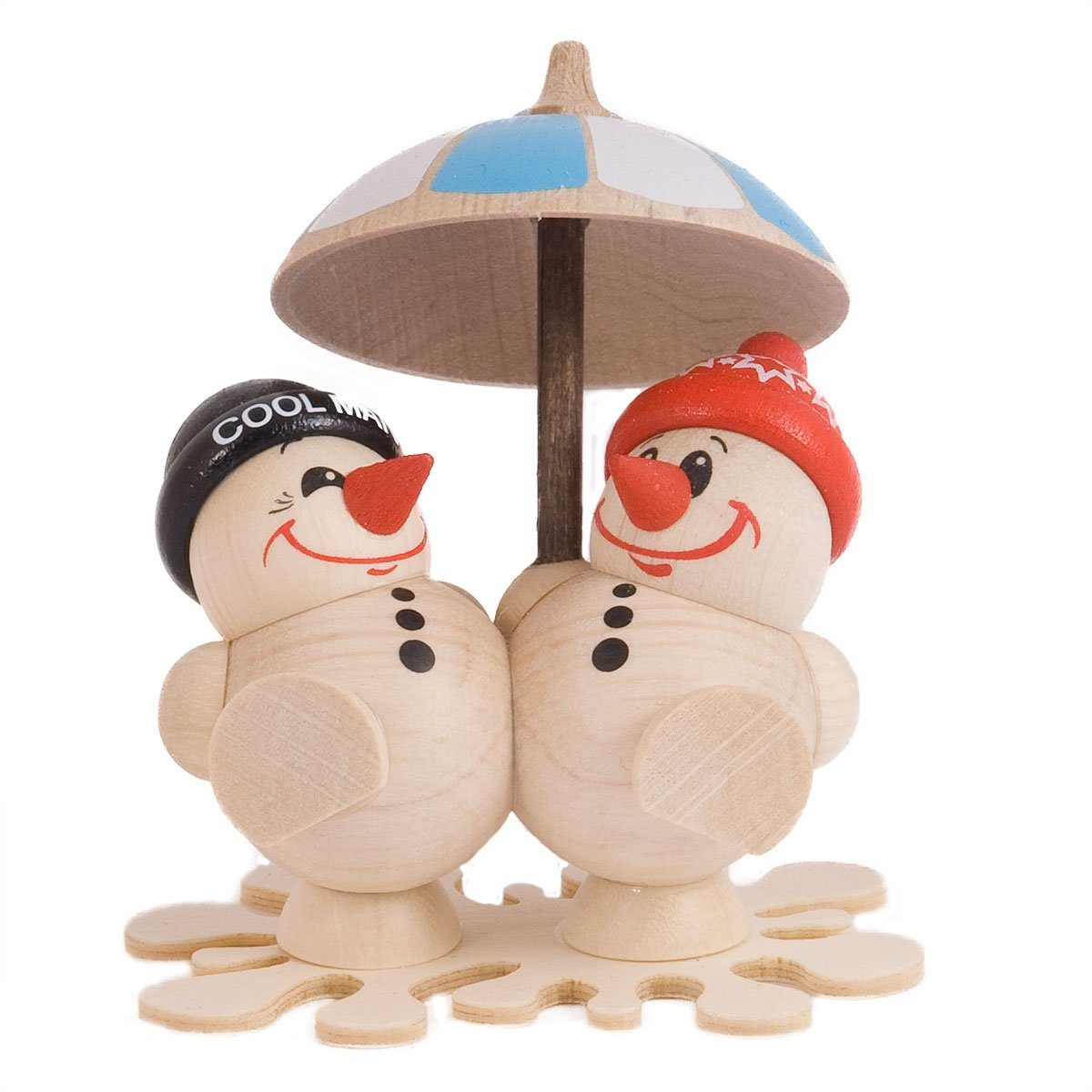 Pfiffiges aus dem Erzgebirge Weihnachtsfigur Cool Man Fritz & Freddy Eisregen, Echt Erzgebirge - Holzkunst mit Herz