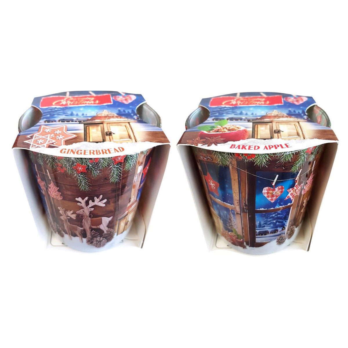 Ebersbacher Kerzenfabrik Duftkerze Duftglas X-Mas 2 Düfte blau