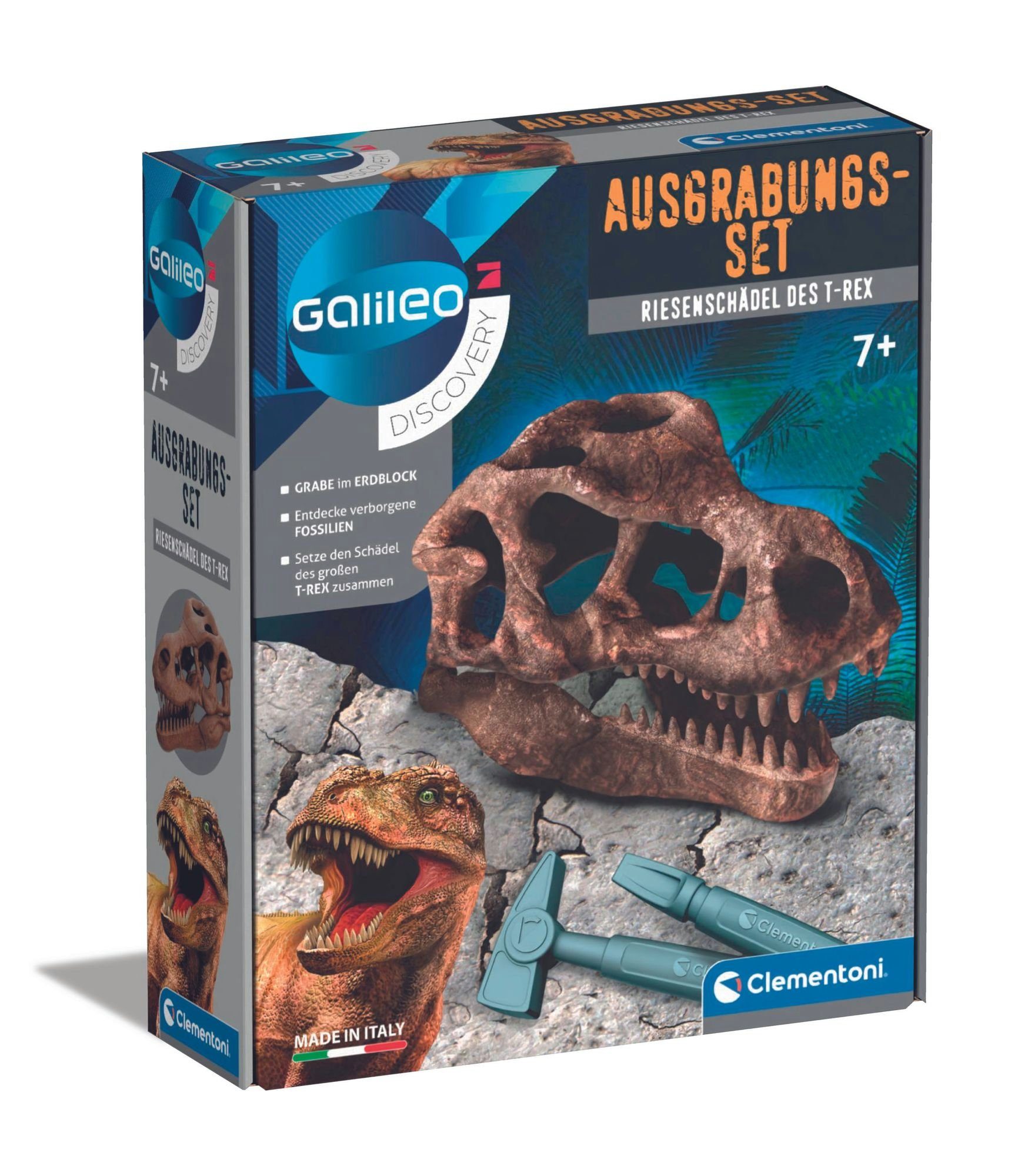 Clementoni® Experimentierkasten Ausgrabungs-Set Riesenschädel des T-Rex