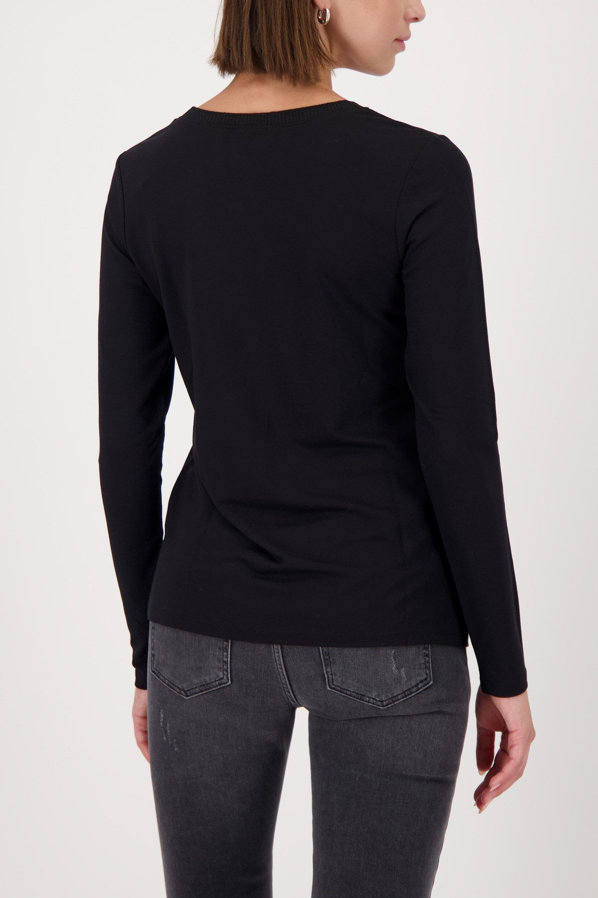 Monari Langarmshirt Shirt Basic Schmuck Kette günstig online kaufen