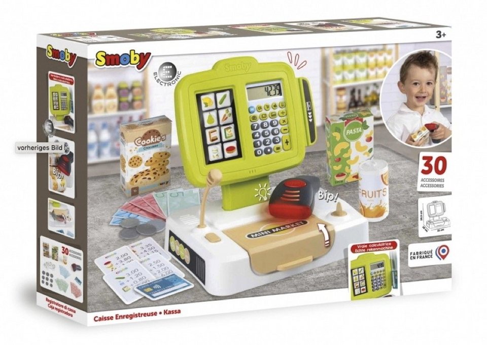 Kasse Spielwelt 7600350113 elektronische Supermarktkasse Smoby Kaufladen