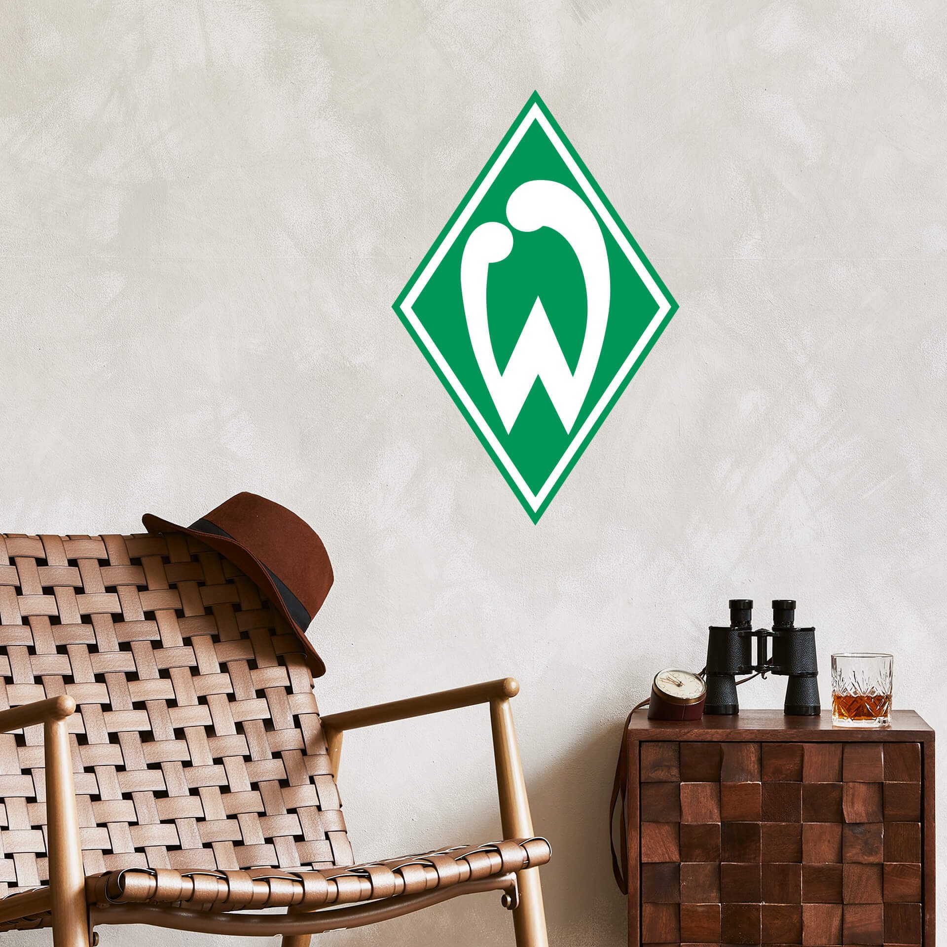 K&L Wall Art Wandtattoo SV Werder Bremen Wandsticker Fußball Wandbild selbstklebend, selbstklebendes Werder Bremen Logo für Werderaner