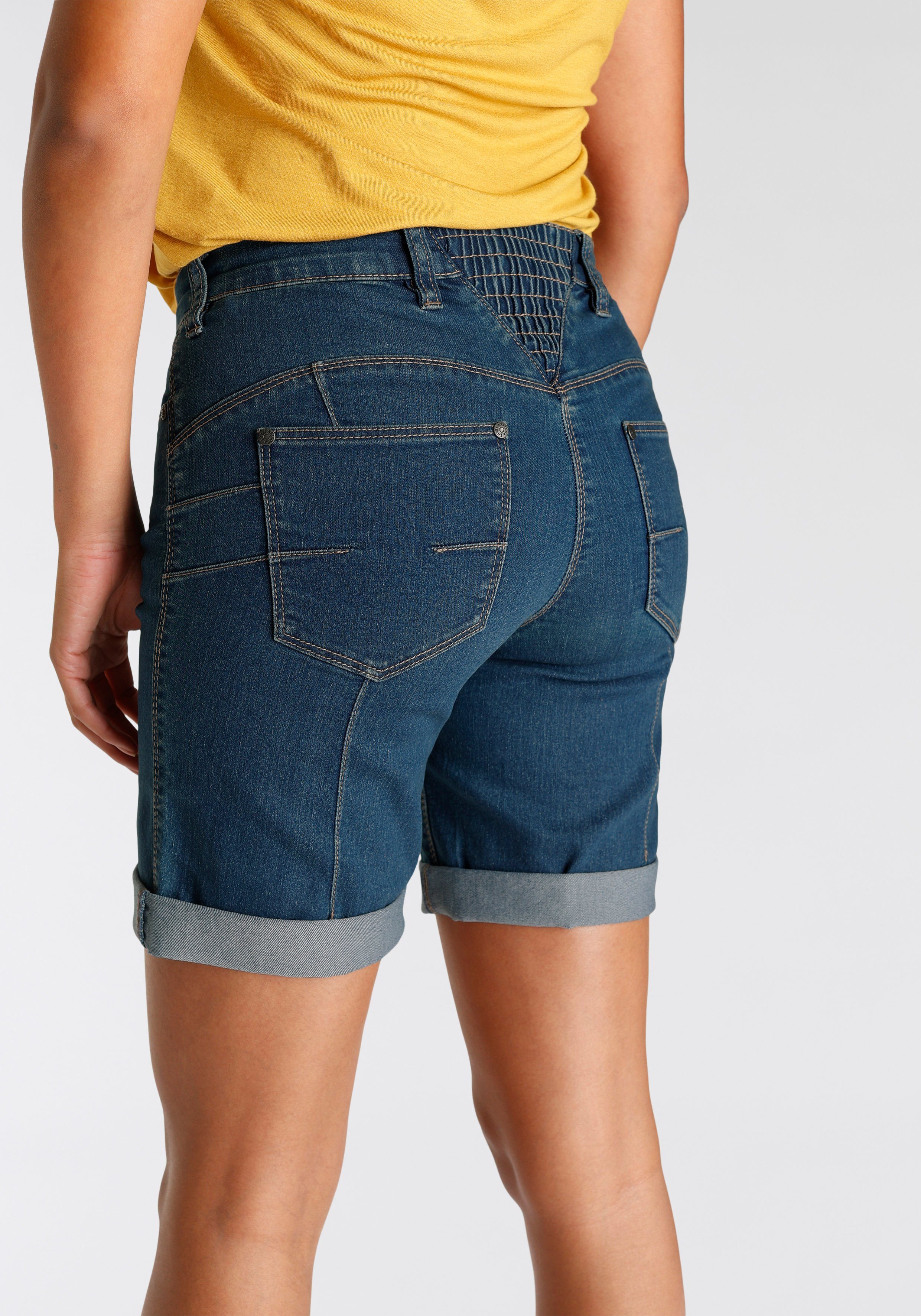 Arizona Jeansbermudas weite Passform, kurze Beinform, hohe Leibhöhe
