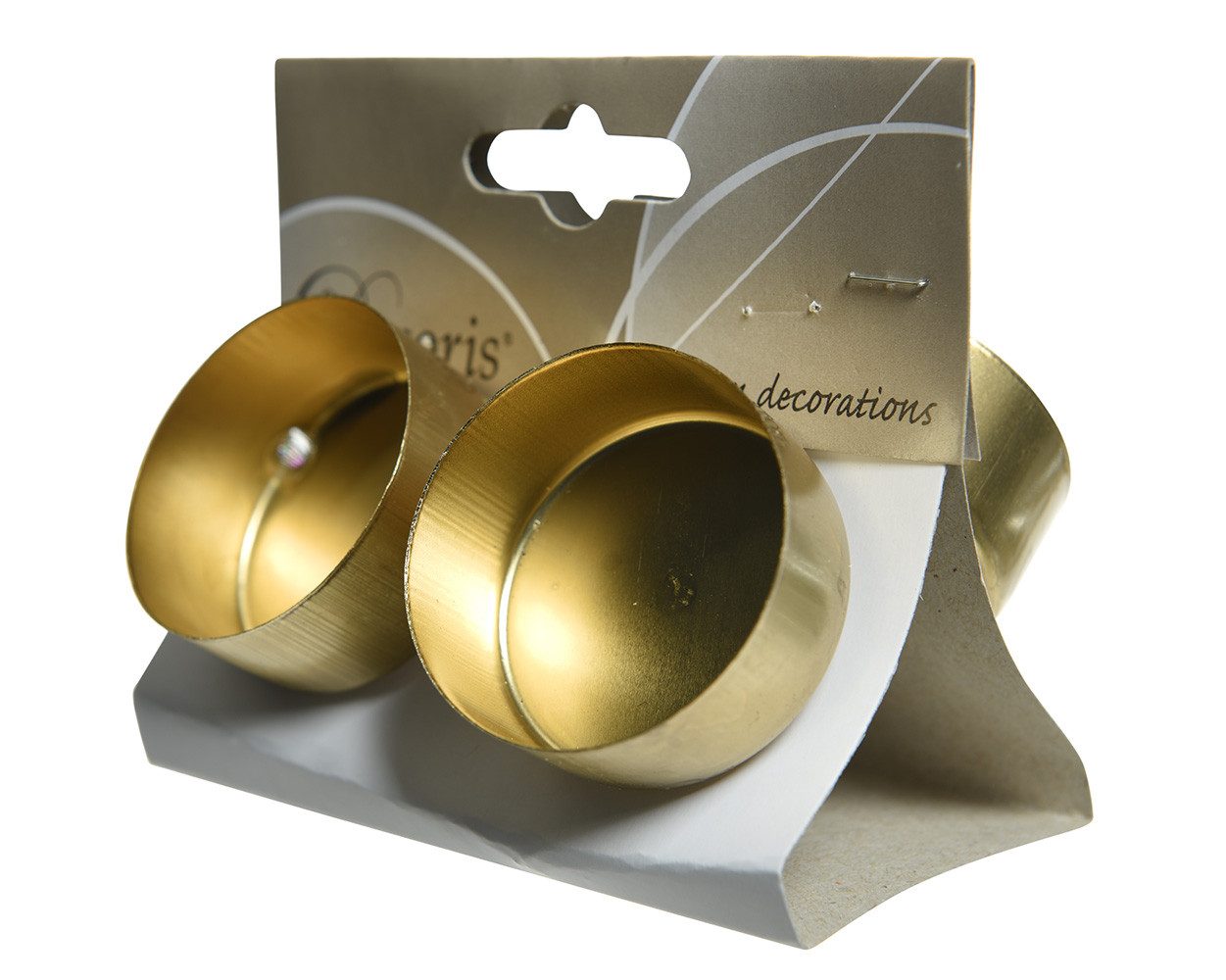 Kaemingk Teelichthalter, Teelichthalter Adventskranz Metall 4,2cm mit Dorn hellgold, 4 Stück