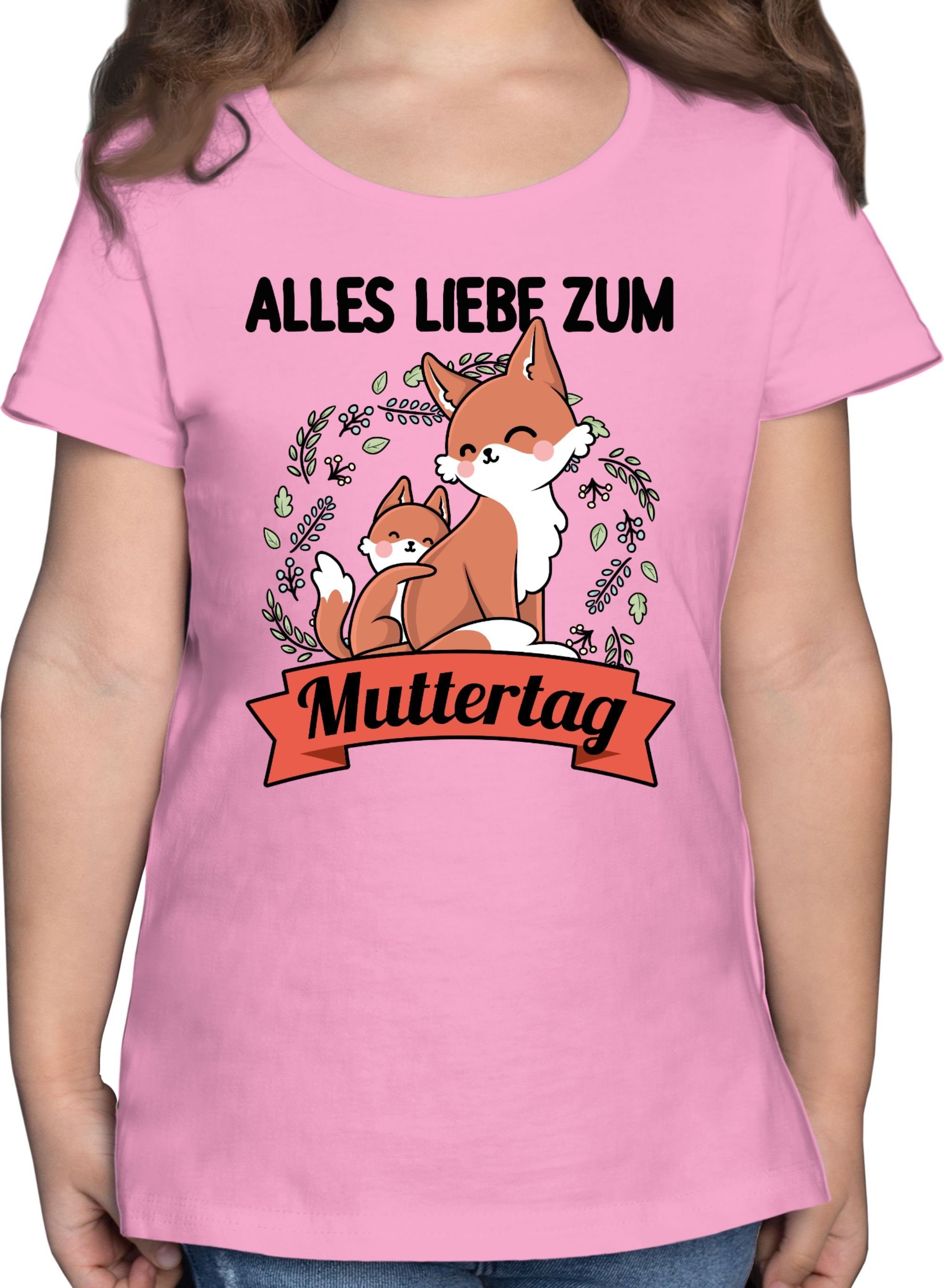 Shirtracer T-Shirt Alles liebe zum Muttertag III Muttertagsgeschenk 2 Rosa