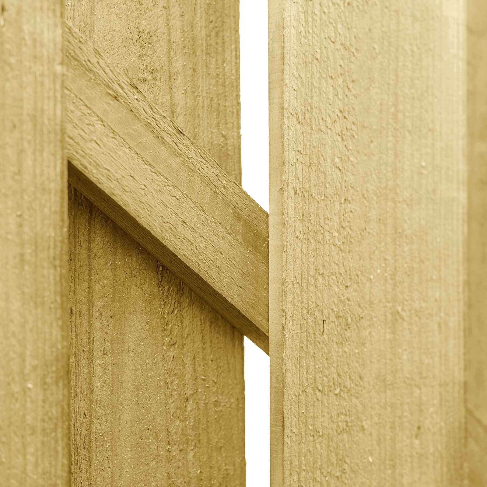 vidaXL Gartentor Gartentor 100 x 75 cm Massives Kiefernholz Grün – Bild 4 von 5
