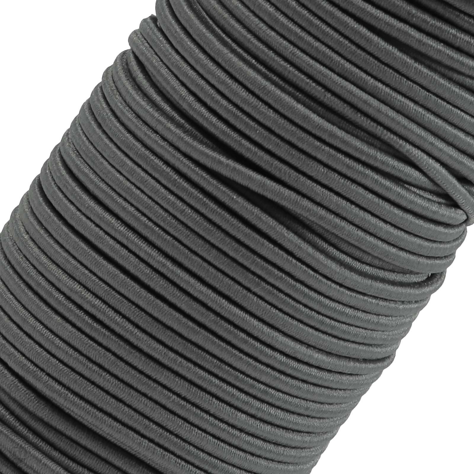 maDDma Gummiband 50m Gummikordel 3mm Hutgummi Nähzubehör 27 Farben elastisches Band, grau
