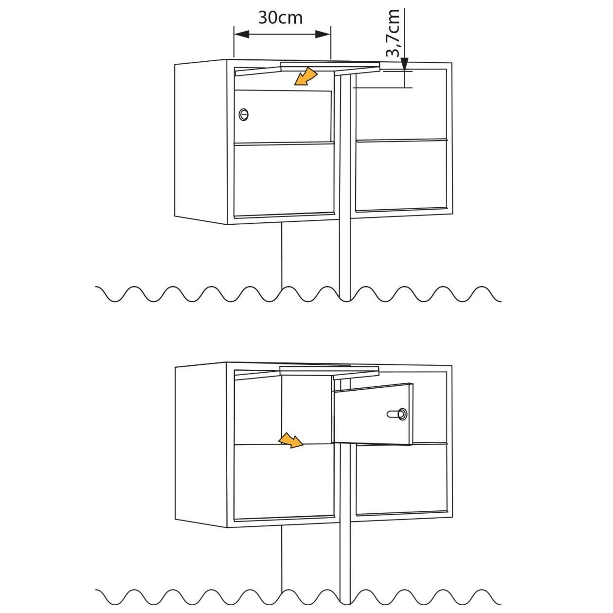 for Double Hermes Four Bravios Briefkasten Briefkastenanlage Weiß