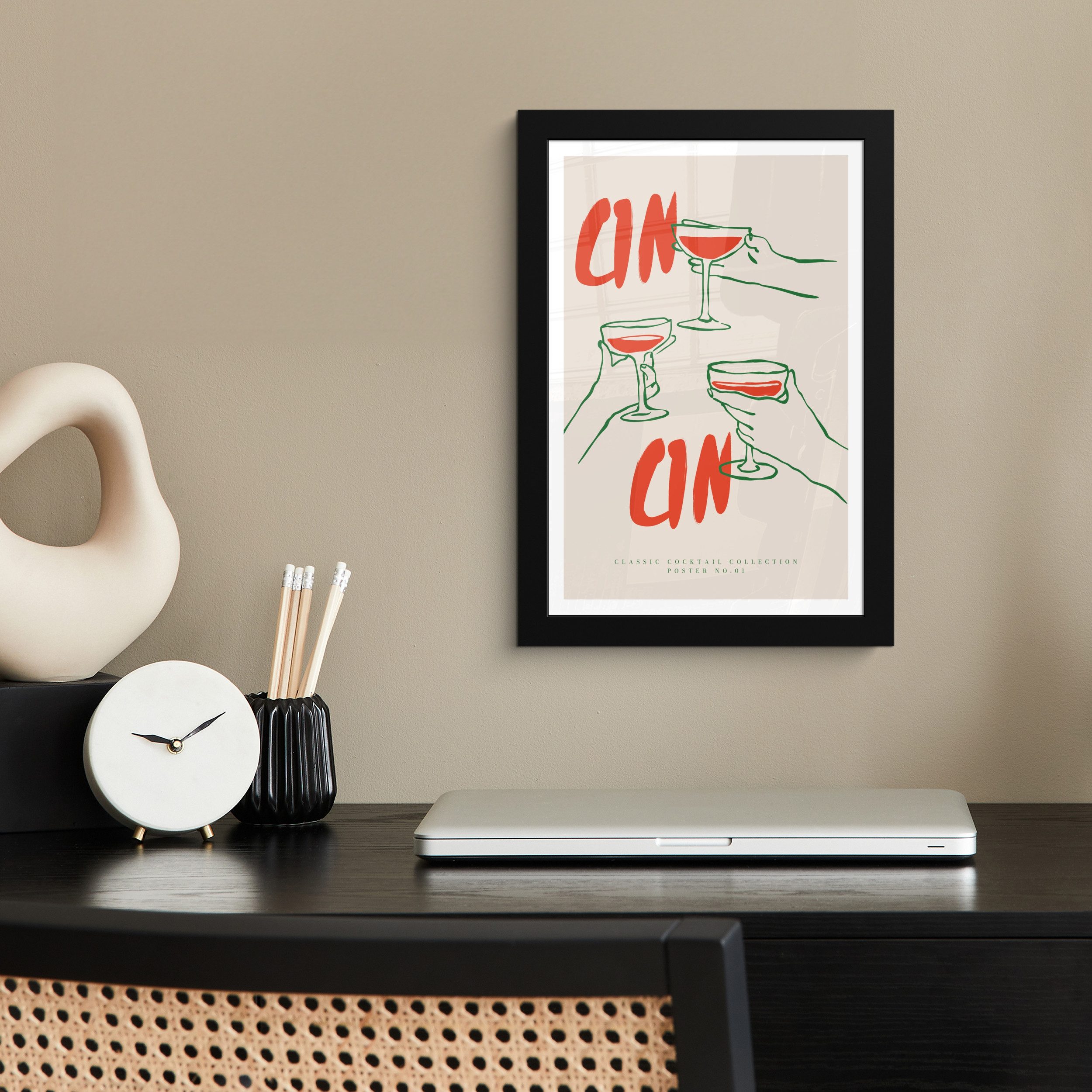 MuchoWow Poster Cocktailgläser - Cin Cin günstig online kaufen