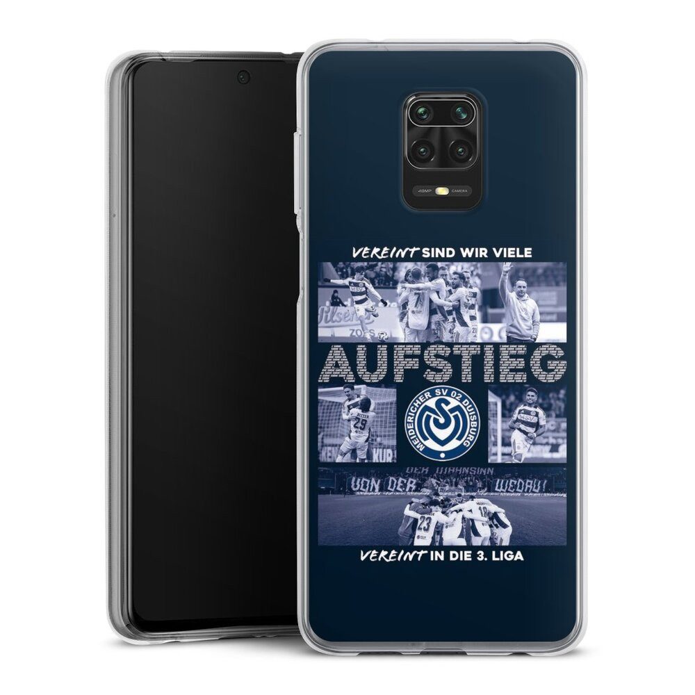 DeinDesign Handyhülle MSV Duisburg Aufstieg Offizielles Lizenzprodukt, Xiaomi Redmi Note 9s Silikon Hülle Bumper Case Handy Schutzhülle