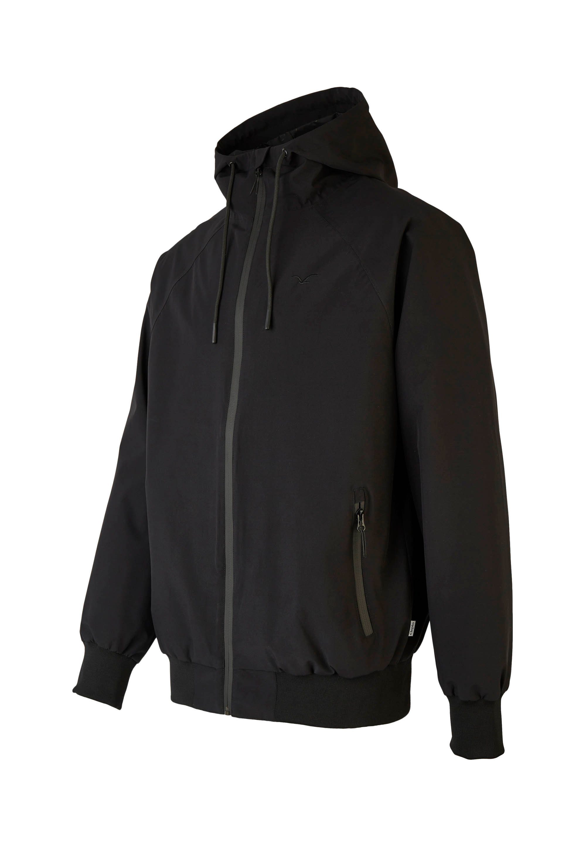 Cleptomanicx Outdoorjacke Simplist Nähten getapten mit schwarz