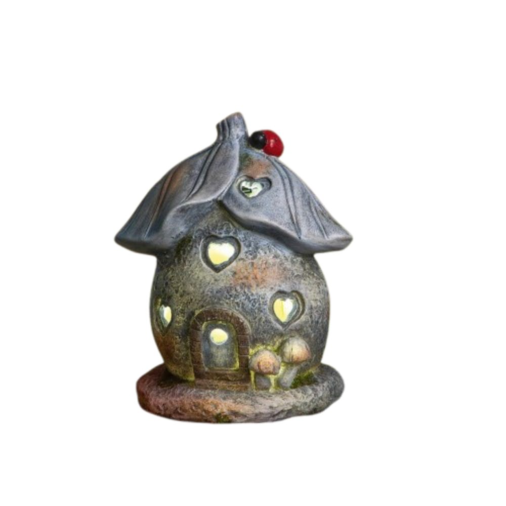 Home-trends24.de Gartenfigur Solardeko Häuschen Solar Gartenfigur Garten Objekt Skulptur LED