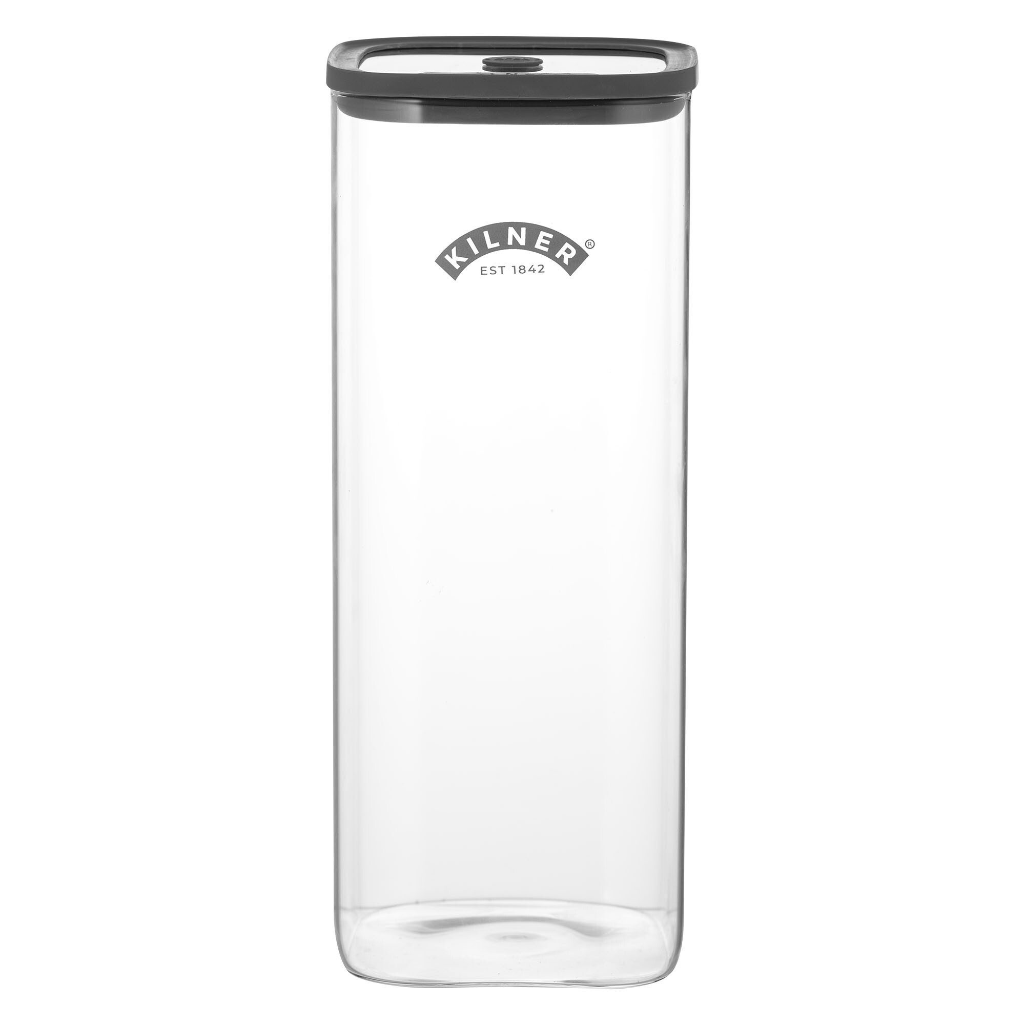 KILNER Vorratsglas Fresh Storage Vorratsbehälter quadratisch, Glas, luftdicht, stapelbar, spülmaschinenfest