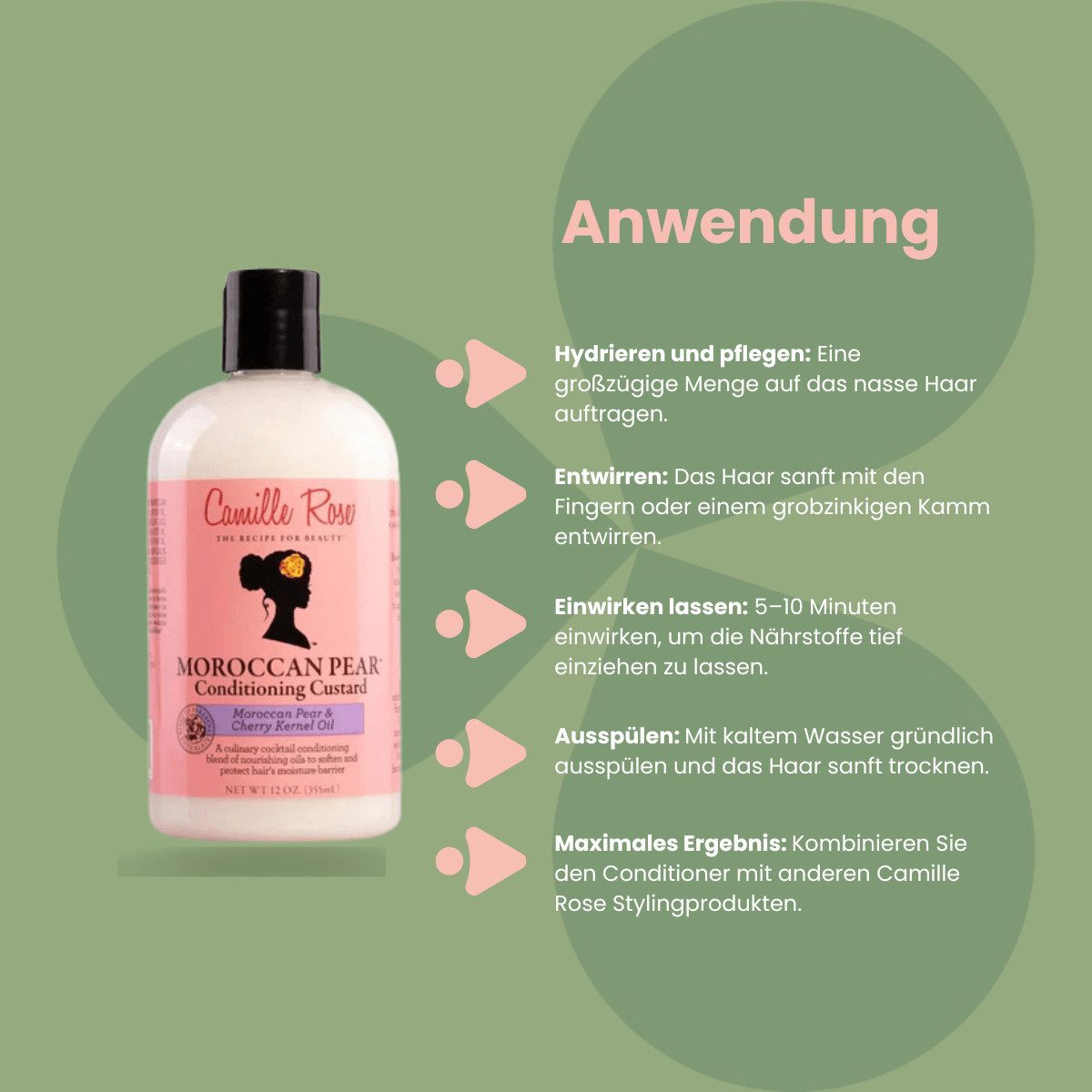 Camille Rose Haarcreme Camille Rose Moroccan Pear Conditioning Custard 355ml