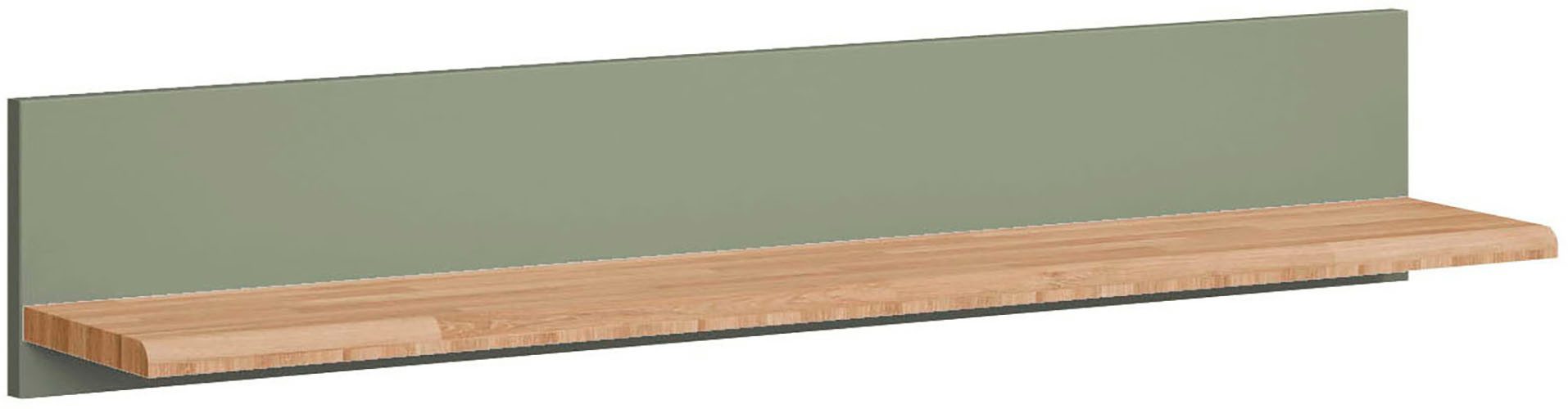 OTTO home Wandregal Ribe,2er Set,teilmassiv mit massiver Ablagefläche, Breite: je 90 cm, Set 2-tlg., Ablageflächen Eiche massiv