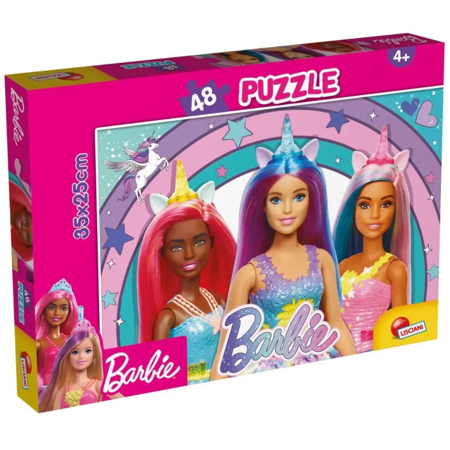 Puzzle BARBIE PUZZLE M-PLUS 48 - MAGIC UNICORN, Puzzleteile