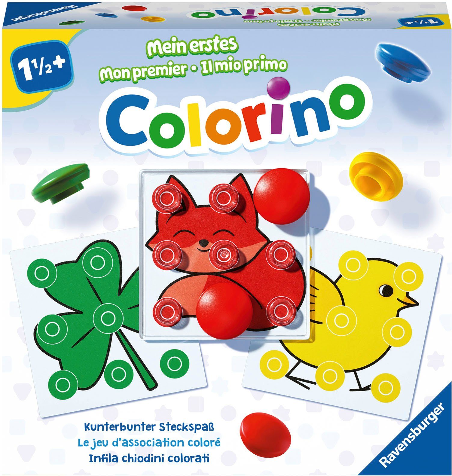 RAVENSBURGER Spiel Mein erstes Colorino Steckspiel, Made in Europe; FSC® - schützt Wald - weltweit mehr