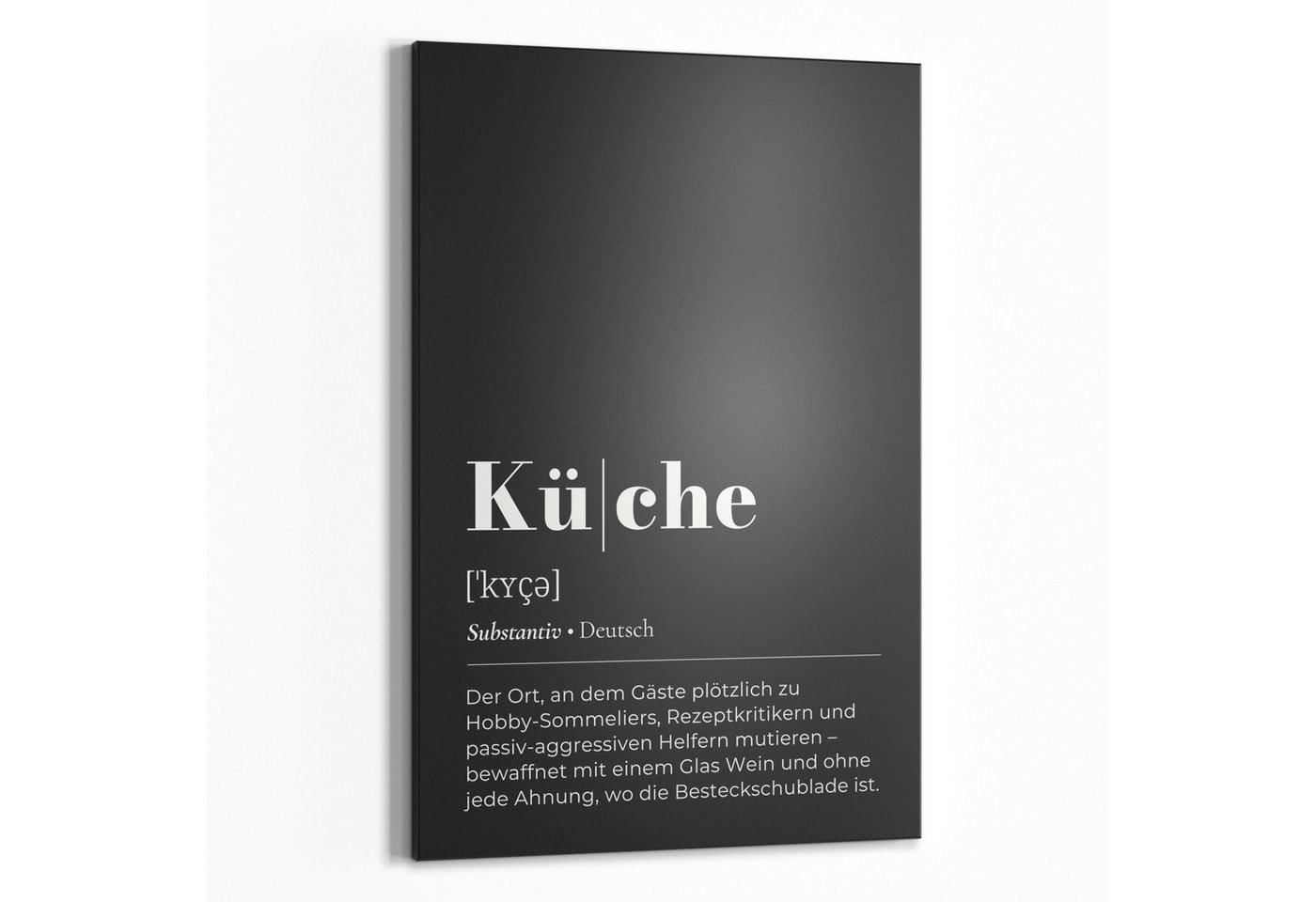 DEQORI Wandtafel 'Küche - Definition', (1-tlg), Metall Kreidetafel bedruckt Schreibtafel modern Schiefertafel Tafel