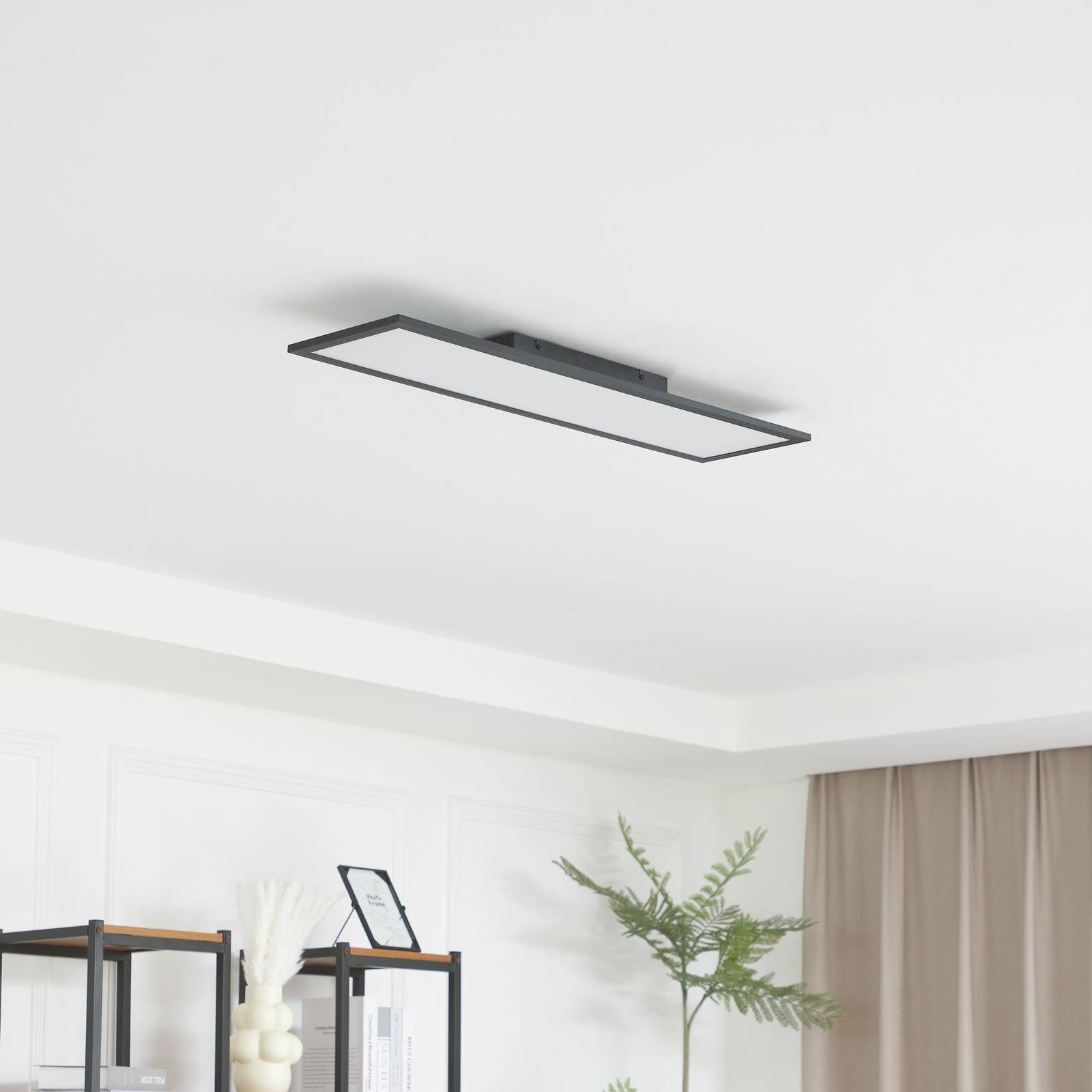 Lindby LED Panel Enhife, LED Schwarz universalweiß IP20, LED 21 W gesamt, universalweiß