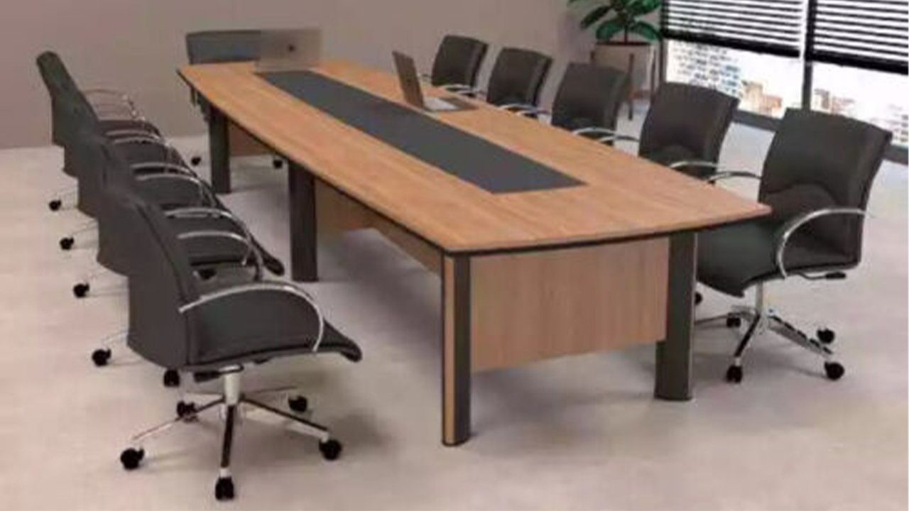 JVmoebel Konferenztisch Großer Besprechungstisch 500cm Konferenztisch Büromöbel Arbeitszimmer, Made In Europe
