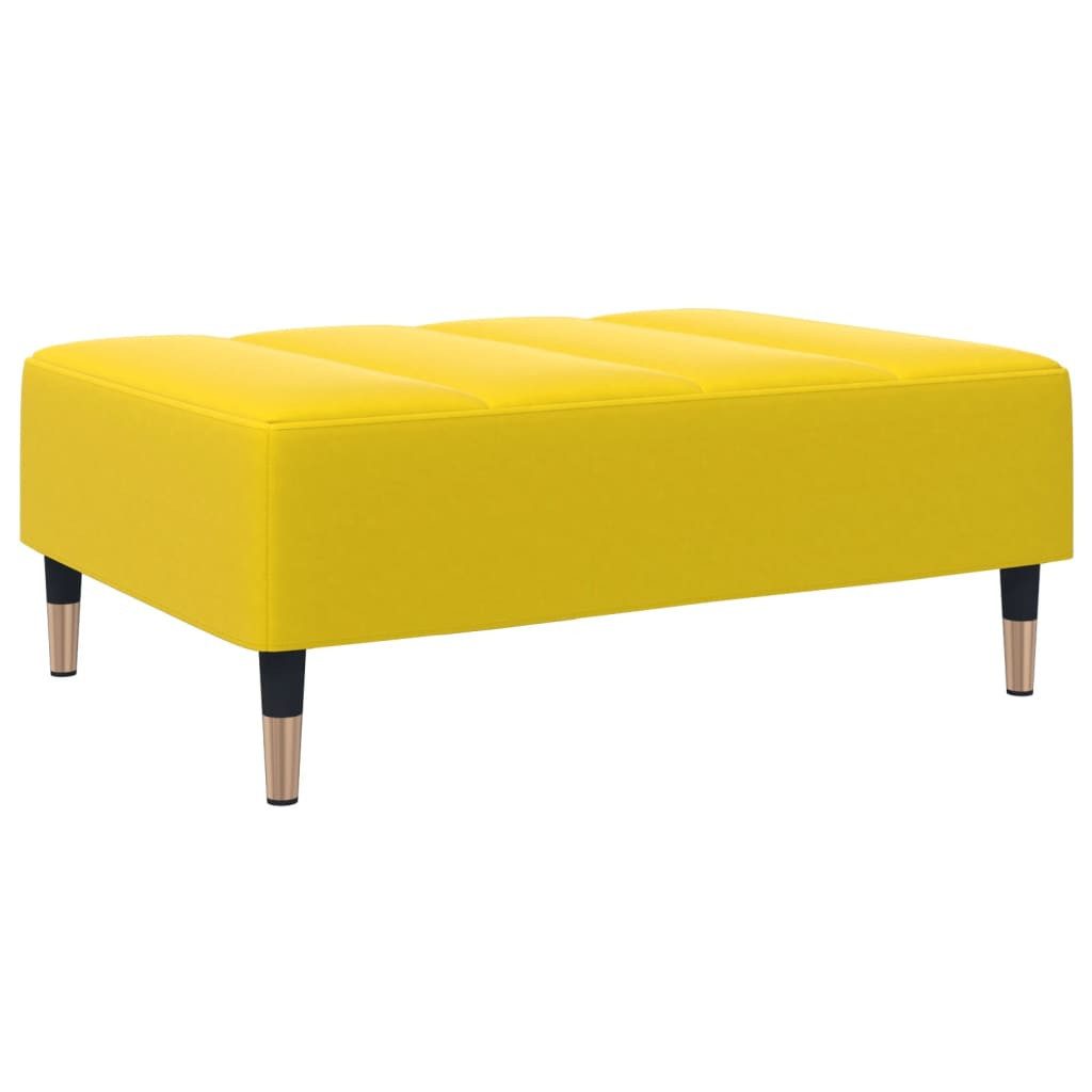 vidaXL Polsterhocker Fußhocker Gelb 77x55x31 cm Samt (1 St)