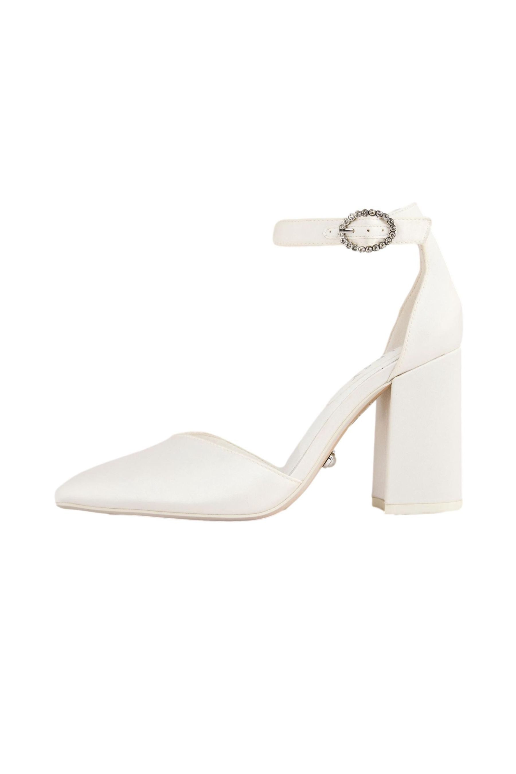 LIPSY Lipsy festliche Satinpumps mit Blockabsatz, weit Сапоги на высоком каблукеette (1-tlg)